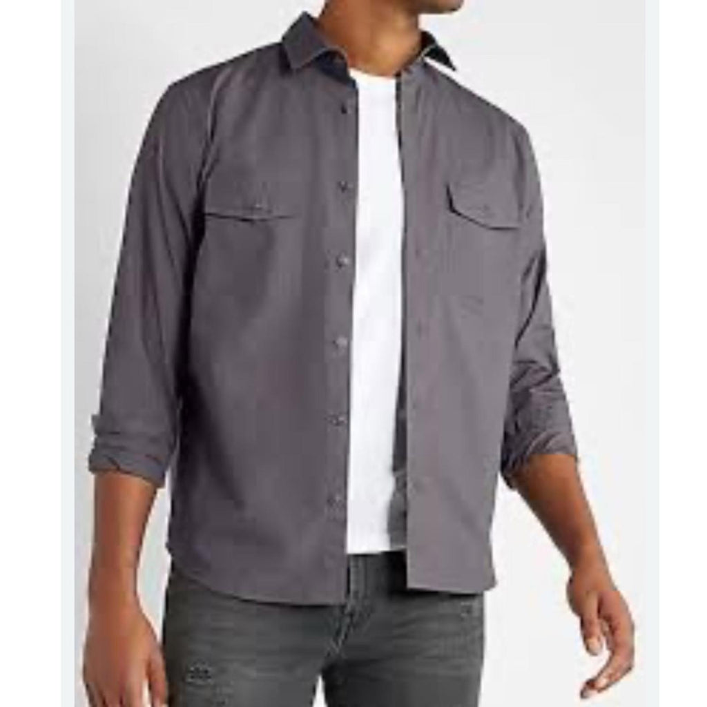 EXPRESS Fitted Fit Casual Shirt w/Strap on Sleeves, Size L (16-16.5) EXCELLENT!