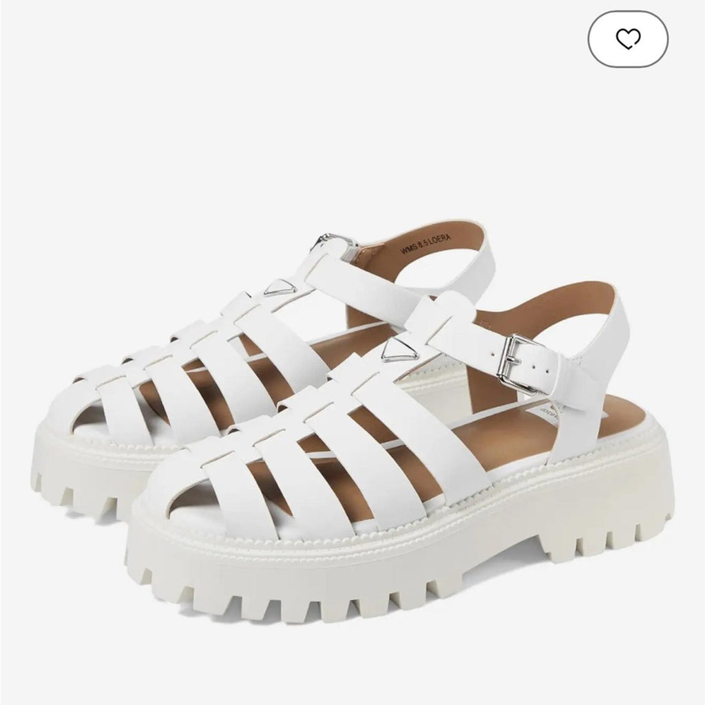 DV by Dolce Vita Loera Platform Sandals in White, Size 9.5 NEW w/o Box