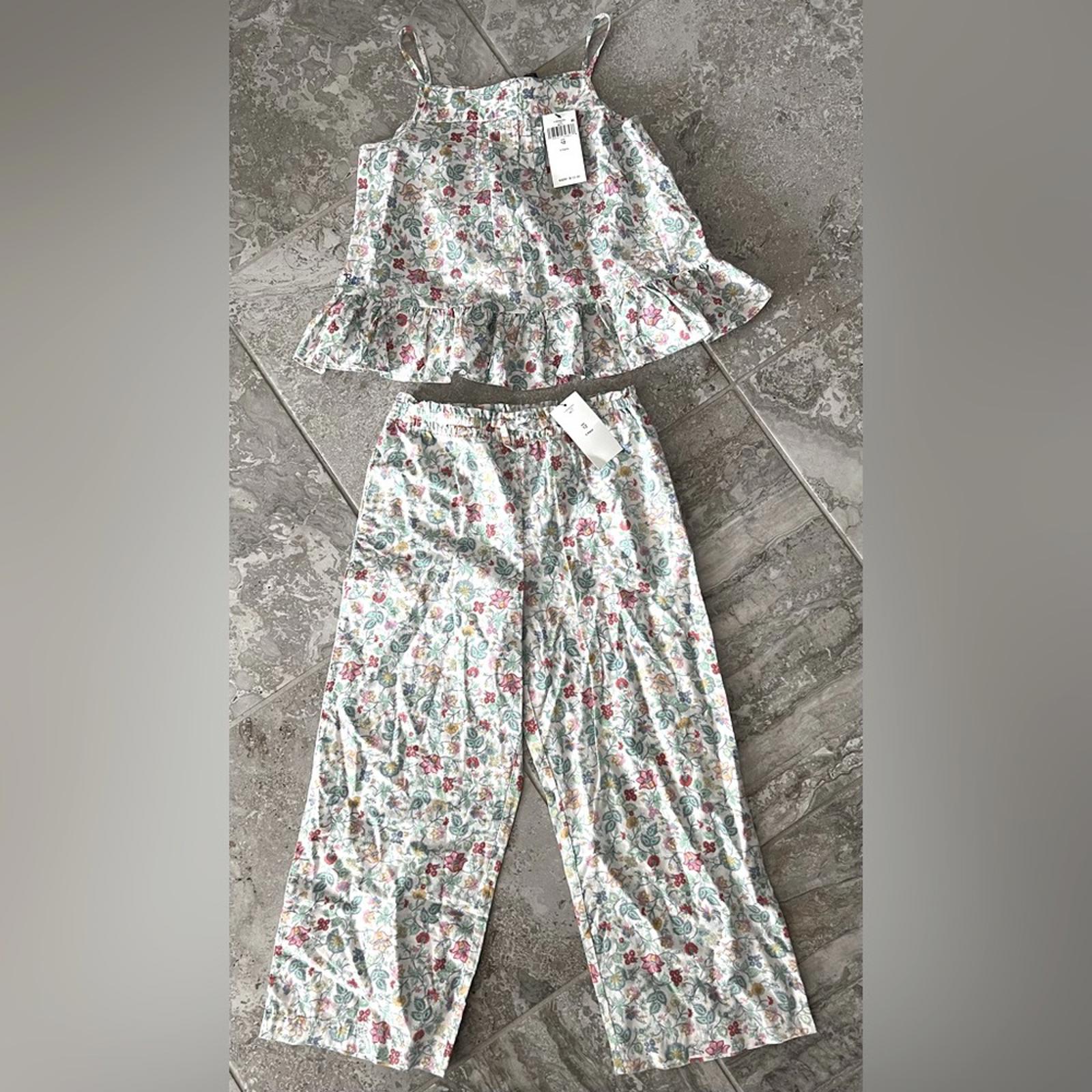 Polo Ralph Lauren Girl's Floral Cotton Batiste 2-Piece Set, Size 12 NWT $155