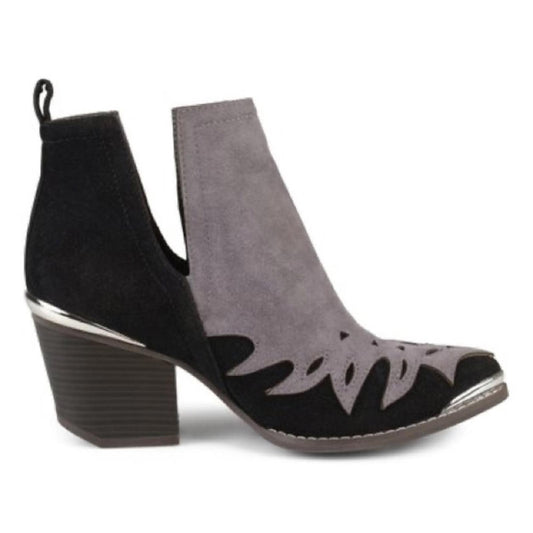 Burke Dotson Side-Split Ankle Booties in Black/Grey Size 10 NEW w/o Box