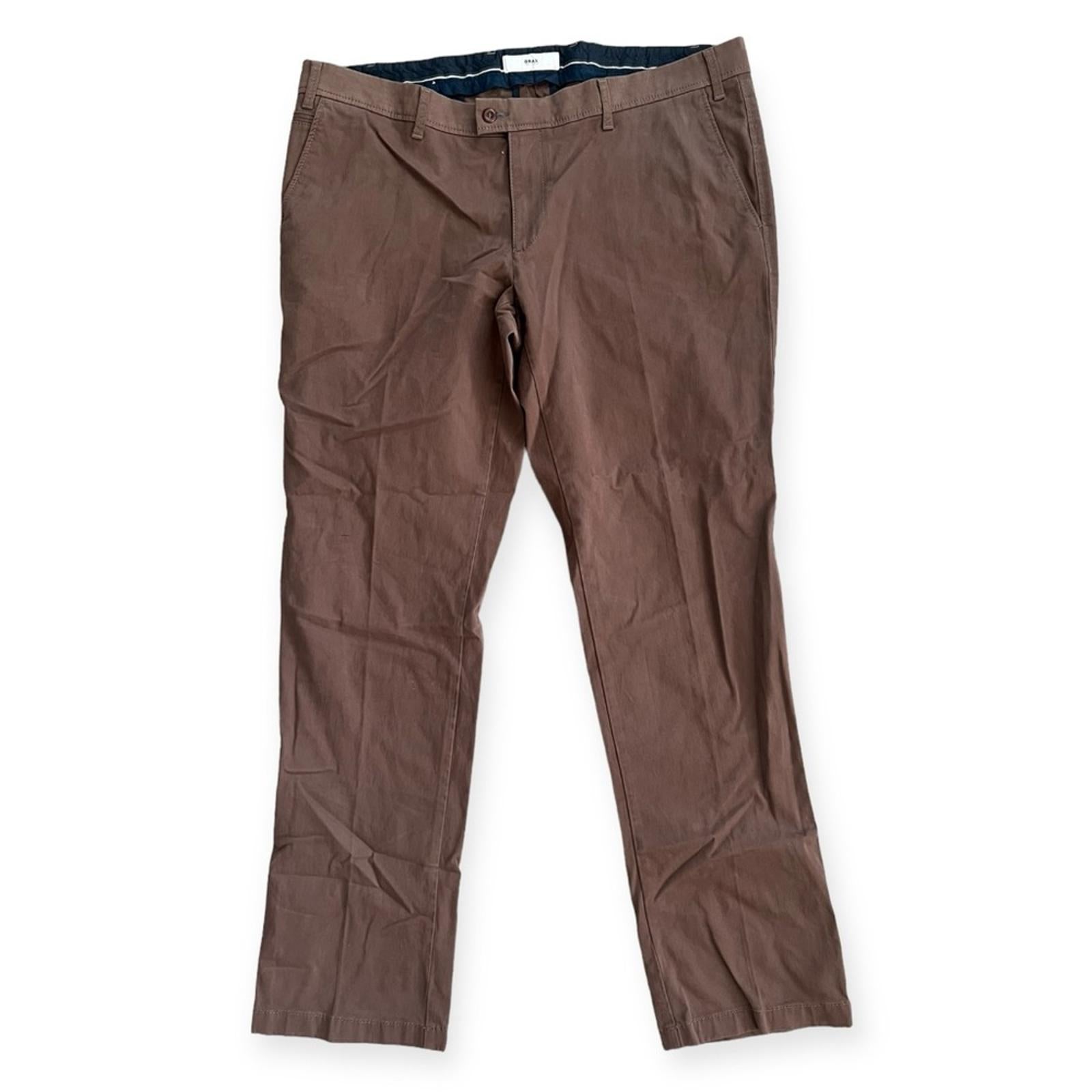 BROWN Kapok & Pima Luxury Chino Pants, Size 42/34 New w/Tag $185