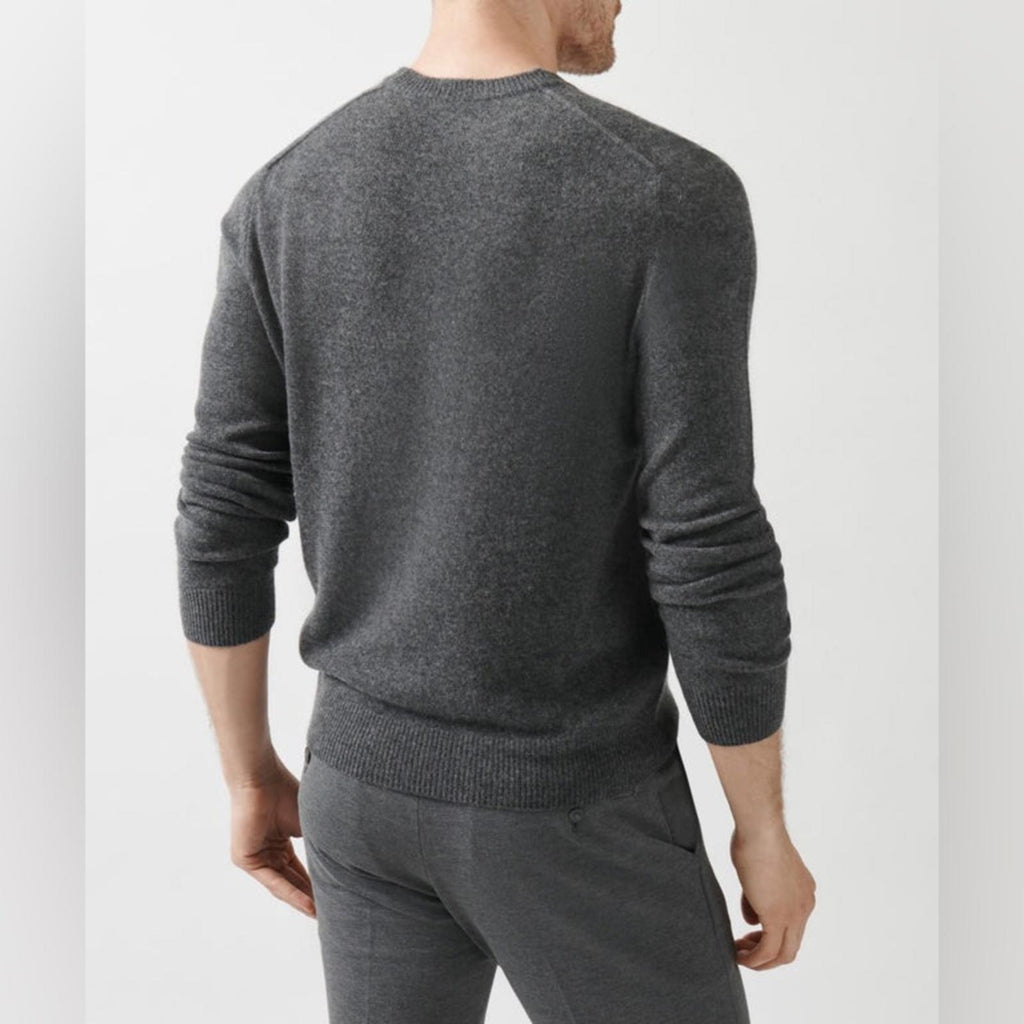 ATM Anthony Thomas Melillo Exposed Seam Cashmere Sweater,Heather Army Size S NWT
