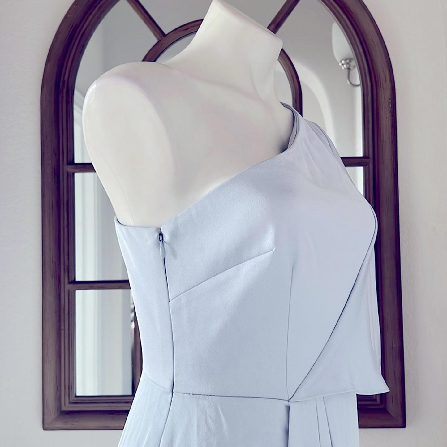 Aidan Mattox Draped One Shoulder Gown in Light Blue New w/Tag $365