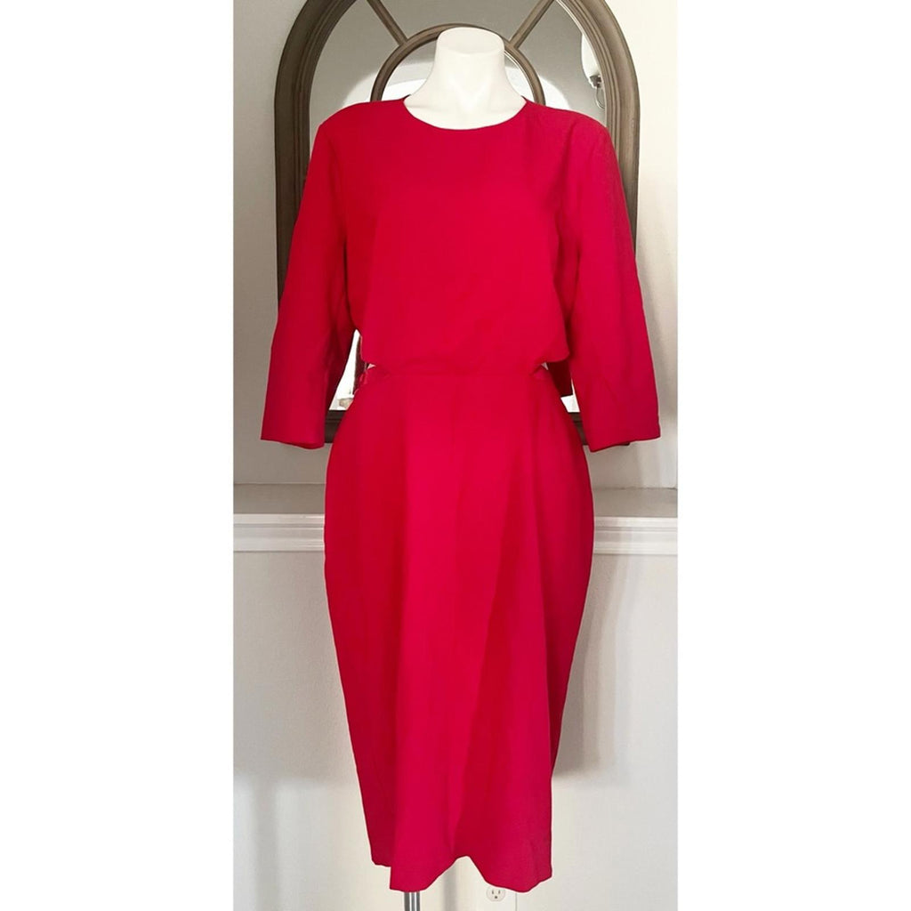 Gabrielle Union Sheath Cut-Out Dress in Red, NEW, Size 16