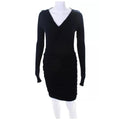 Maje Tight-Knit Long Sleeve Ruched Sweater Dress in Navy, Size 1 (S) Retail $345