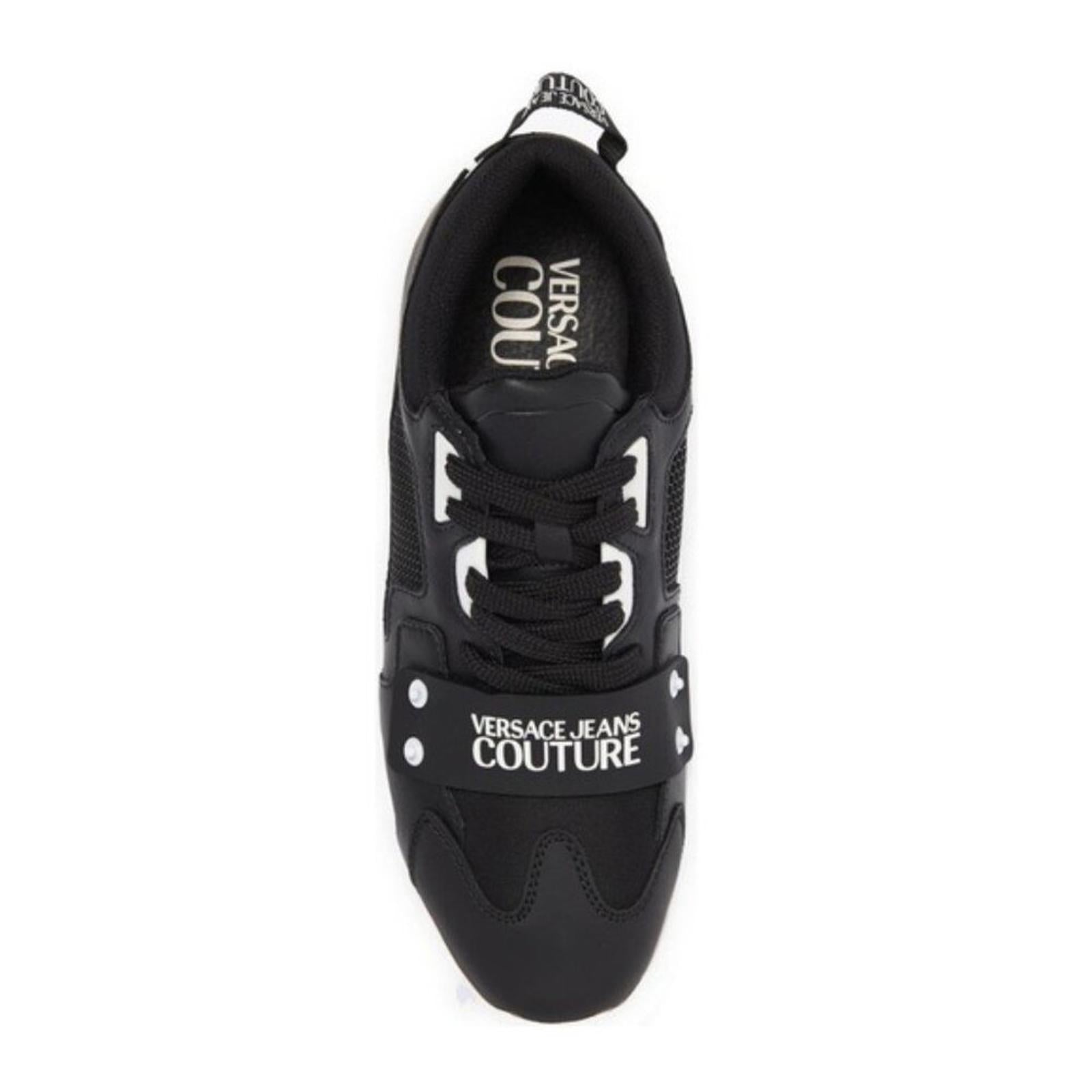 VERSACE Low-Top Chunky Sneakers in Black-White Size EU42 NEW w/Dust Bag