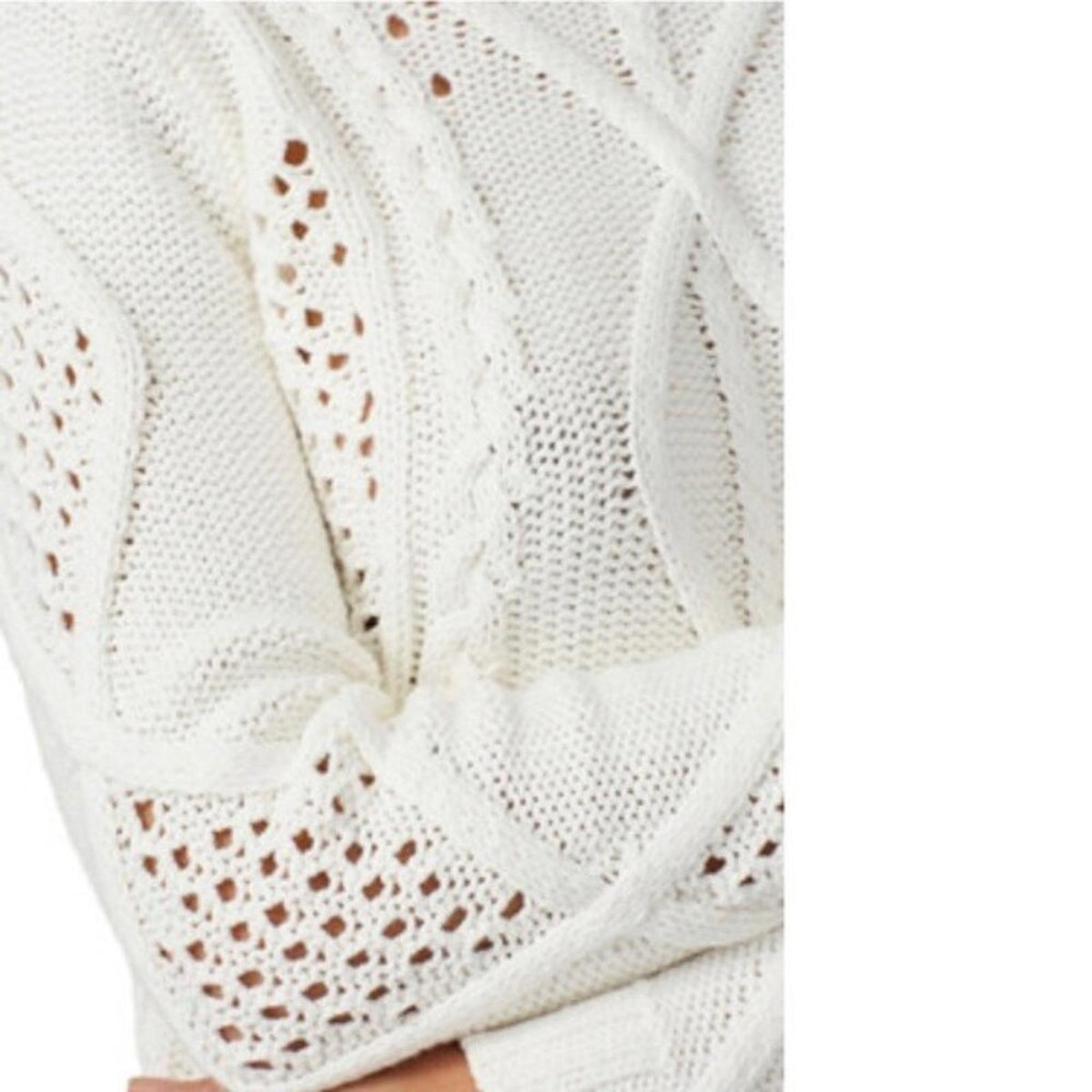 Rachel Roy Adrina Crewneck Pullover in Ivory, Size L New w/o Tag