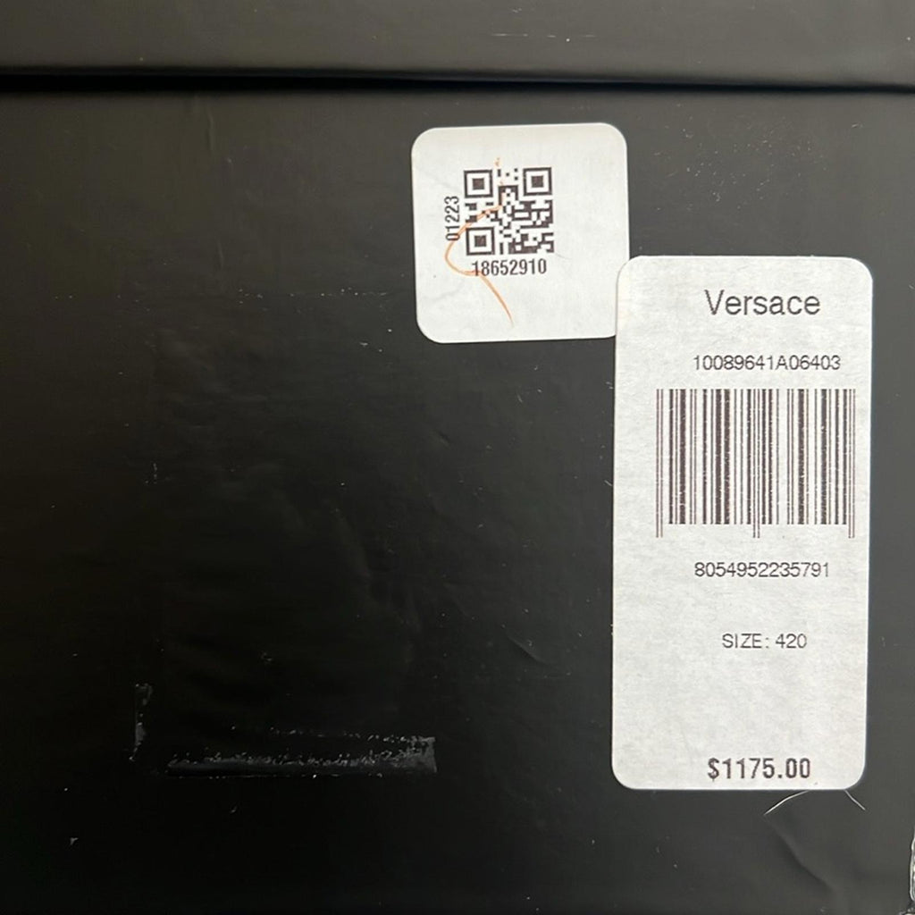Versace Odissea Calf Leather High-Top Sneakers Black, Size 42 New in Box $1,175