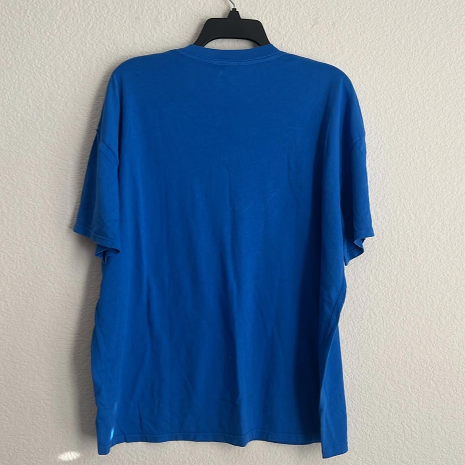 Bloomie's Unisex Rainbow Logo Tee in Lapis/Blue, Size L NEW w/Tag