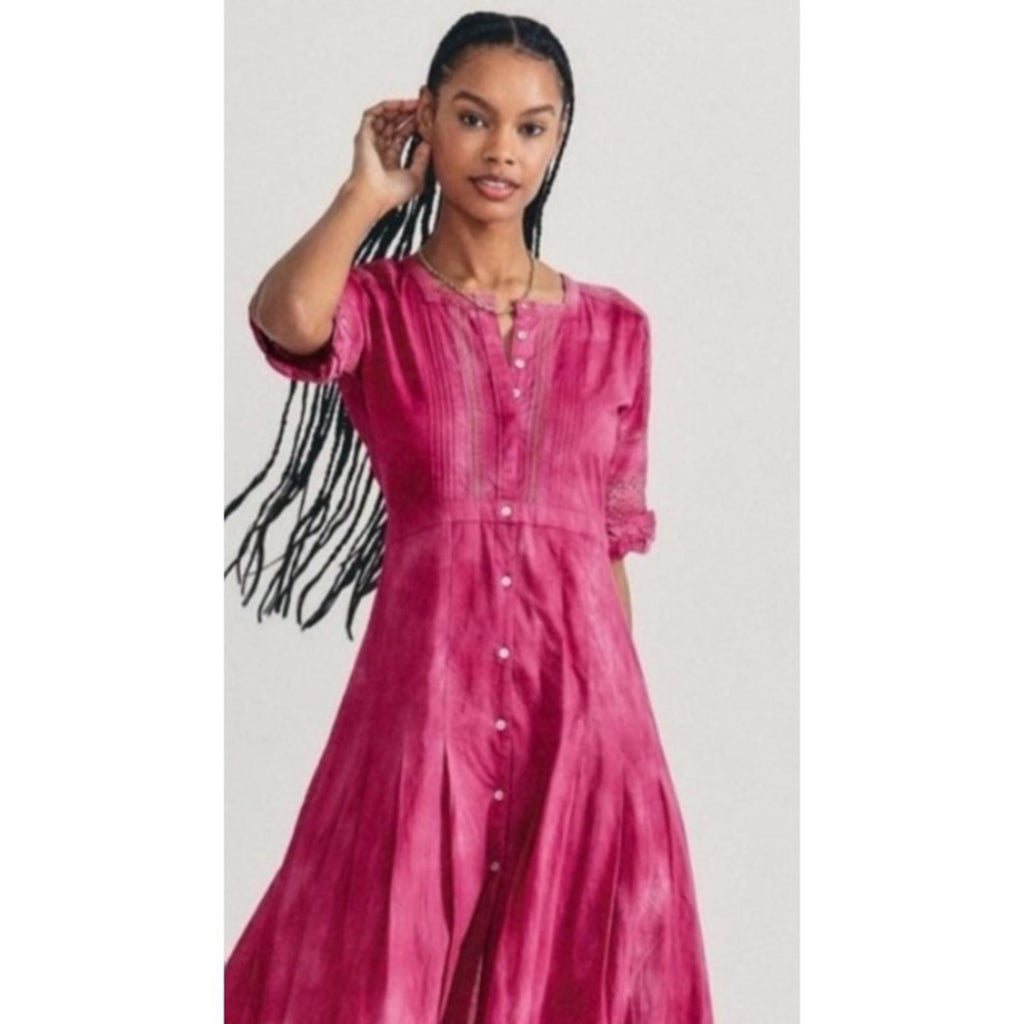 LoveShackFancy Edie Lace Short Sleeve Shirt Dress, Size XS NWT SOLD OUT!