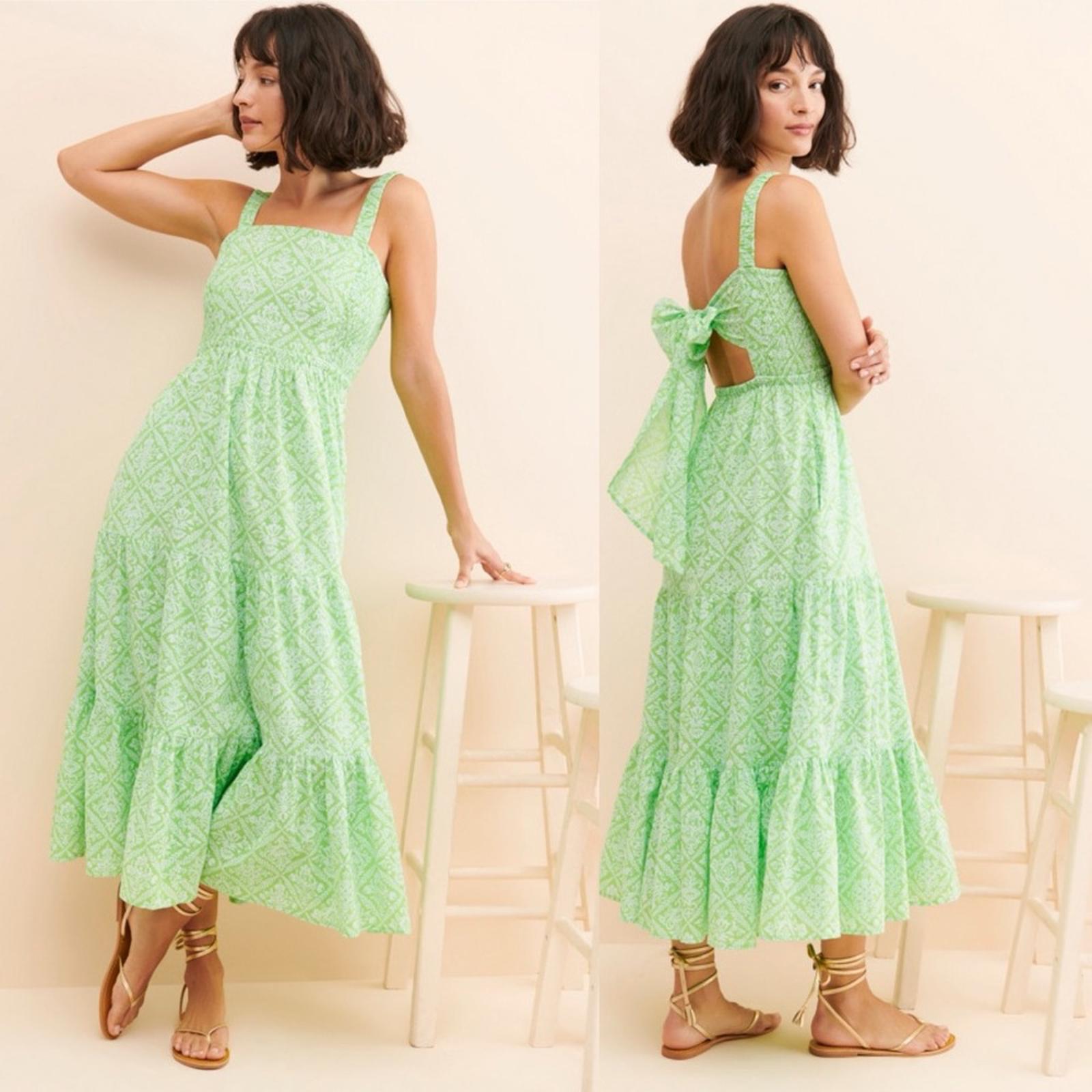 Banjanan Regina Patterned Midi Dress, Tile Print Flash, Size XL New w/Tag $365