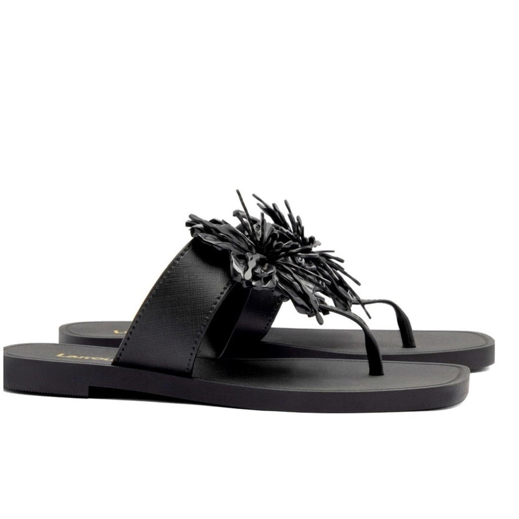 Larroude Hibiscus Sandals in Black, Size 10/11 NEW w/o Box