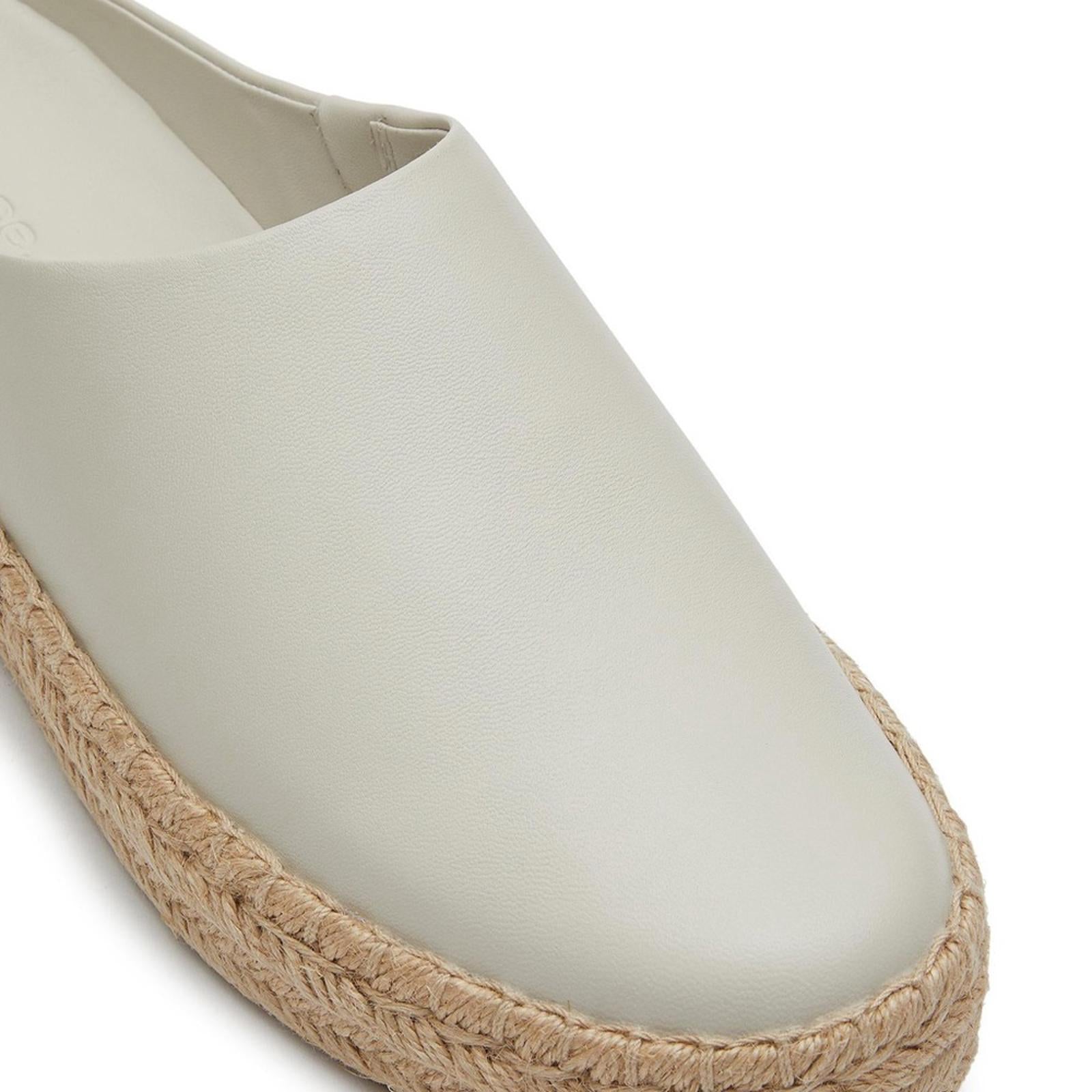 Vince Women's Ulla Slip On Espadrille Flats/ Mules, Off White Size 11 New in Box