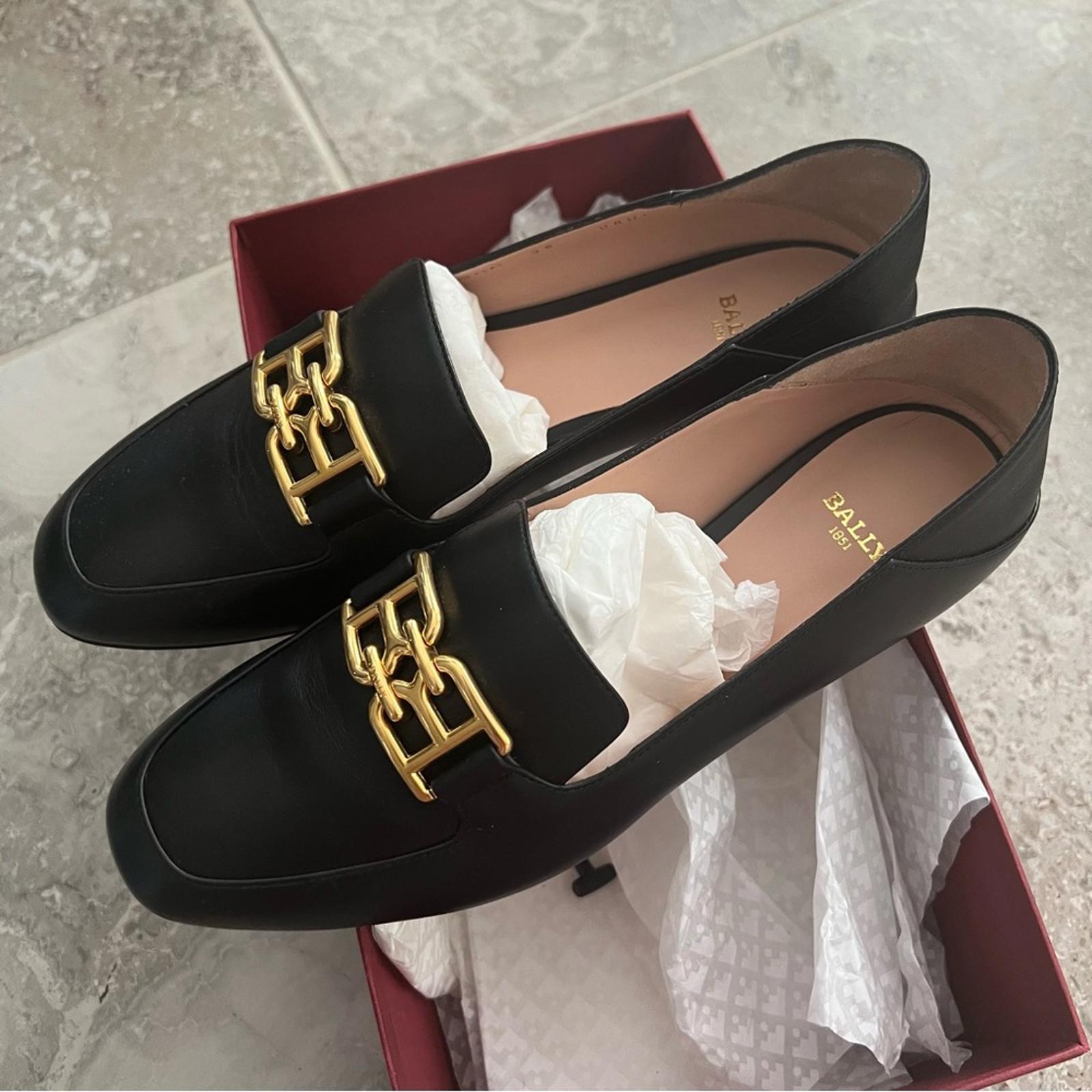 Bally BB logo loafers in Black, [Made in Italy] Size EU 38 in Box Retail $795