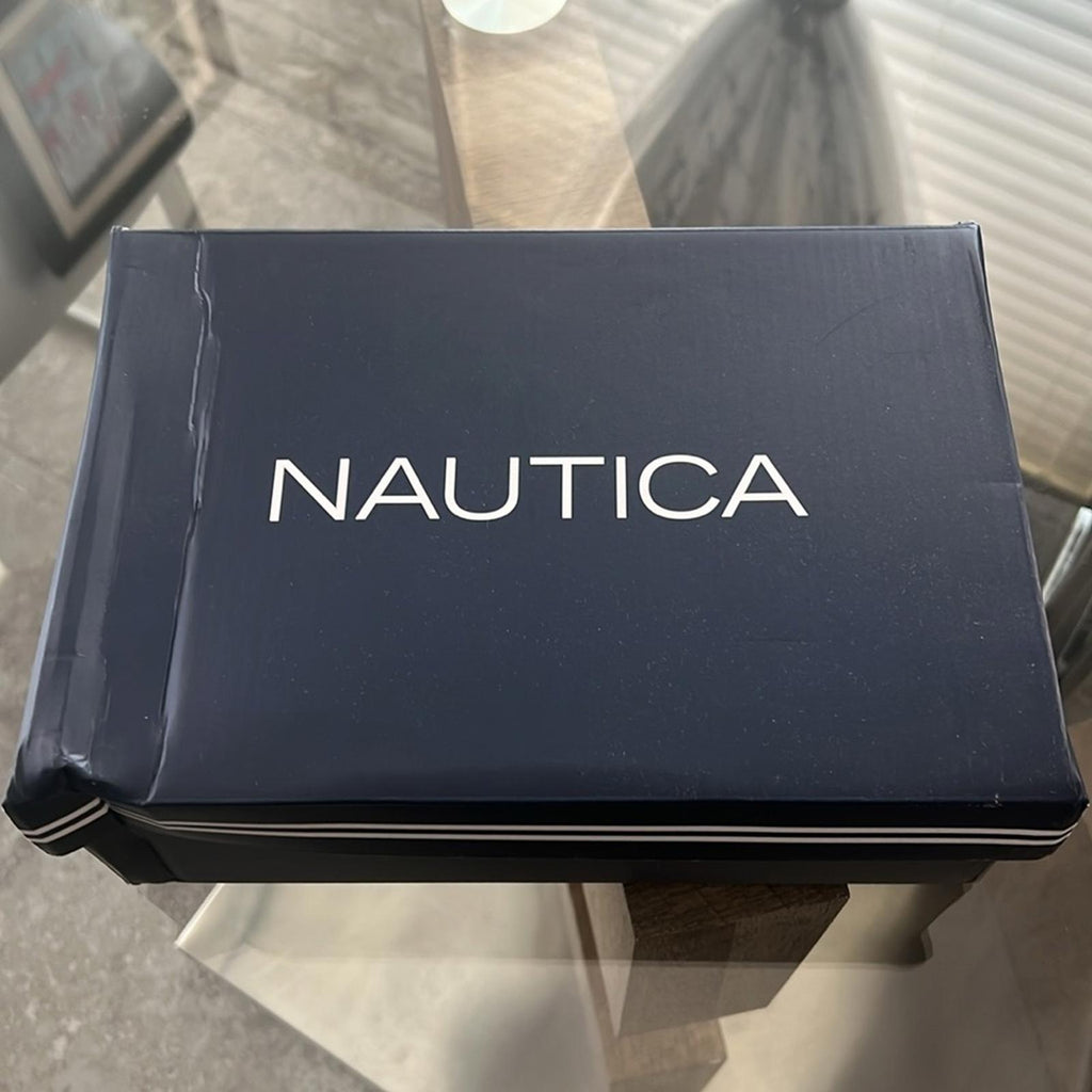 Nautica Big Boys Court Sneakers, Stafford Youth, White/Red, Size 4 New in Box