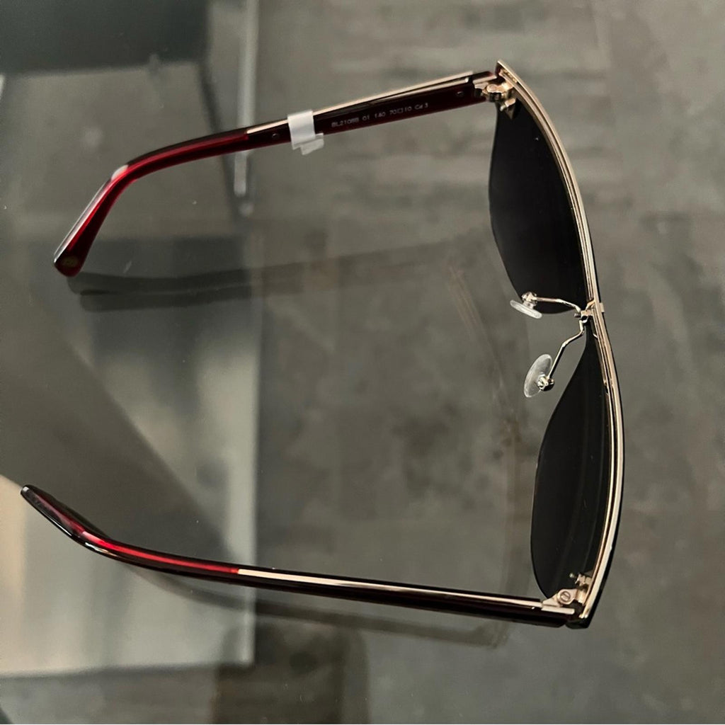 BALMAIN Sunglasses with Red Frames 70MM + Case New w/Tag