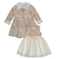 Blueberi Boulevard Tweed Boucle Coat w/Sleeveless Glitter Tulle Dress Set NWT 3T