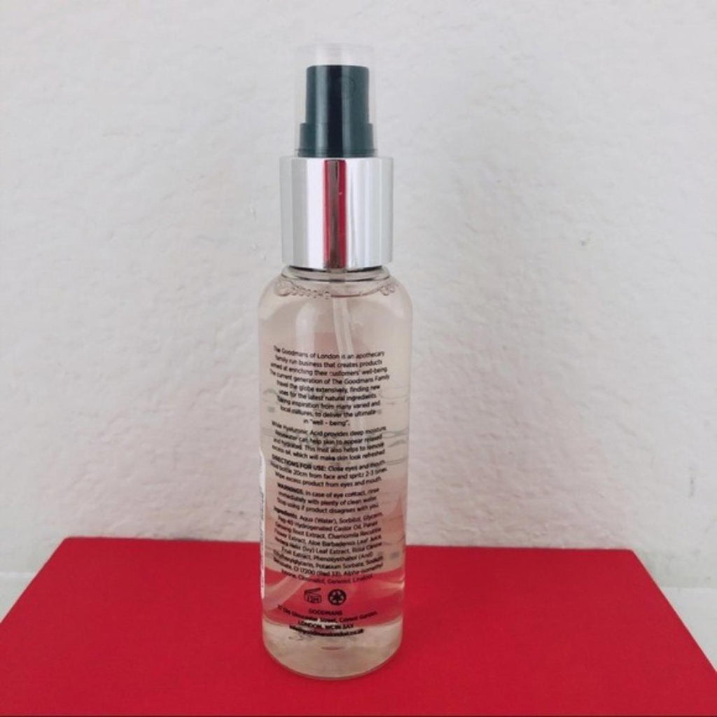 Goodmans Hyaluronic Acid & Rose Water Face Mist (Made in England) 125mL New