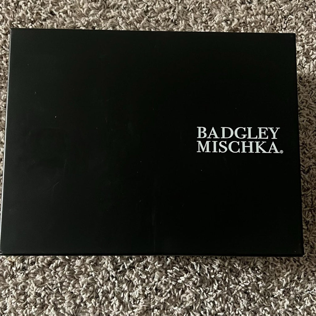 Badgley Mischka Fizzy Ankle Strap Platform High Heel Sandals Silver Size 9.5 NWT