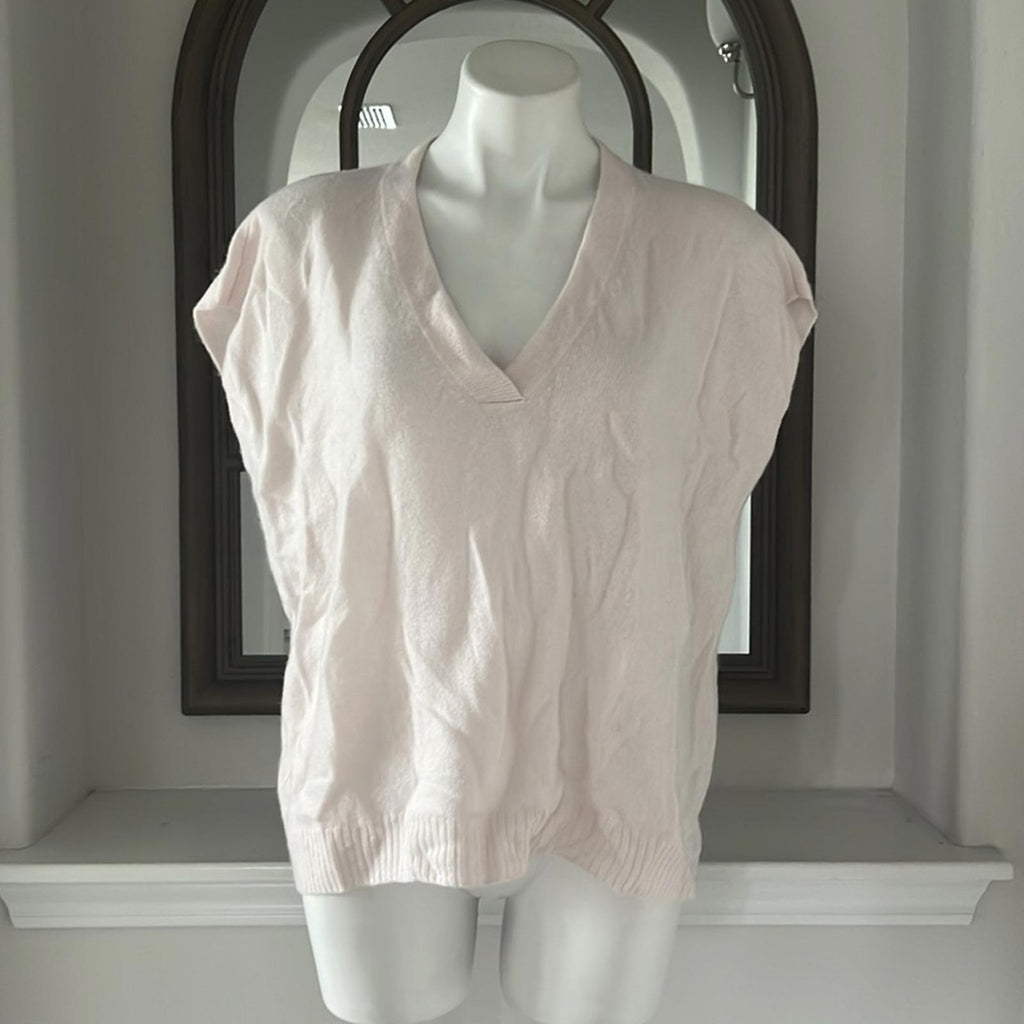 Cashmere Oversized Short Sleeve Sweater from C by Bloomingdale's Size S NWT $188