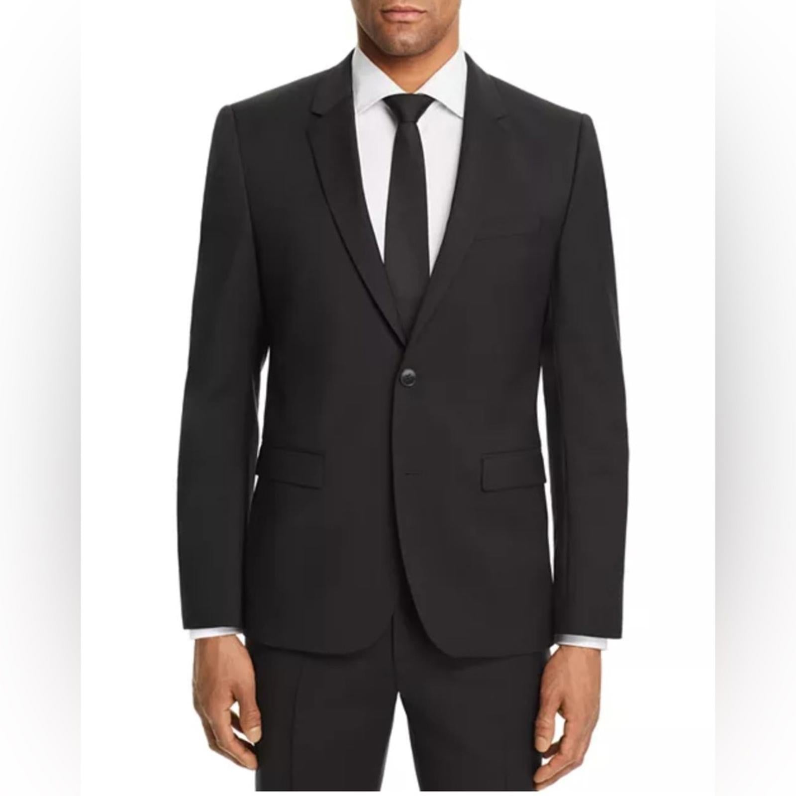 HUGO Aldons Blue Basic Suit Slim Fit Jacket, Size 44 L NEW w/Tag $398
