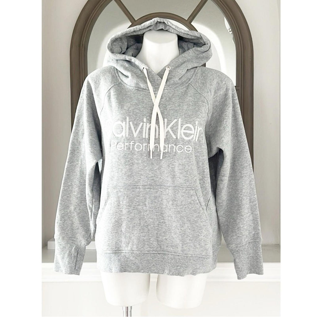 Calvin Klein Performance Hoodie in Heather Grey, Size L