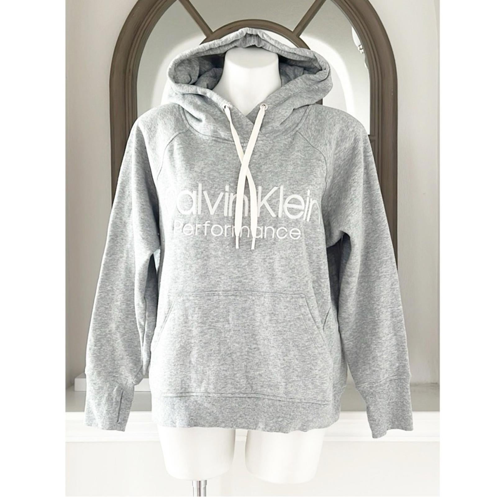 Calvin Klein Performance Hoodie in Heather Grey, Size L