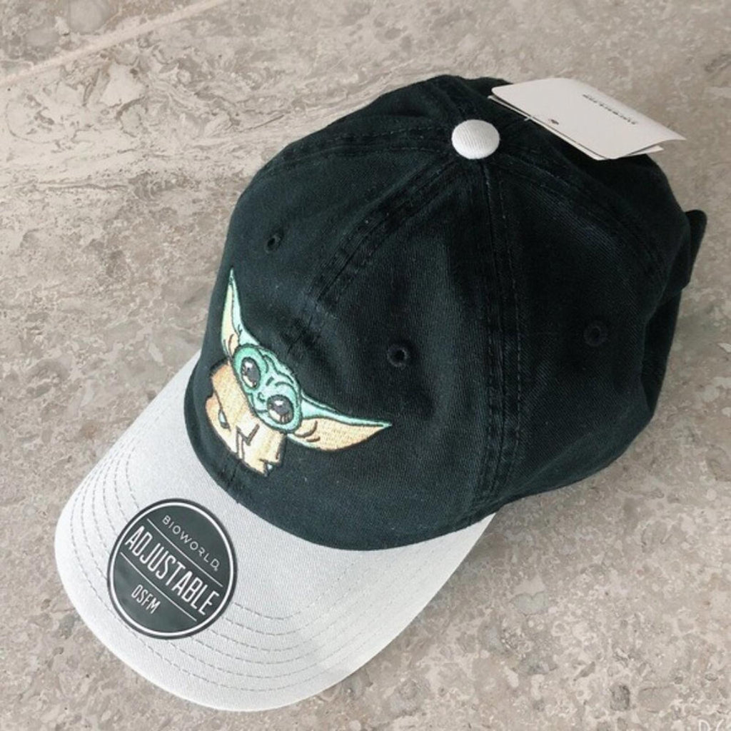 Disney’s Star Wars The Mandalorian Strap Back Dad Hat in Black, One Size, NWT