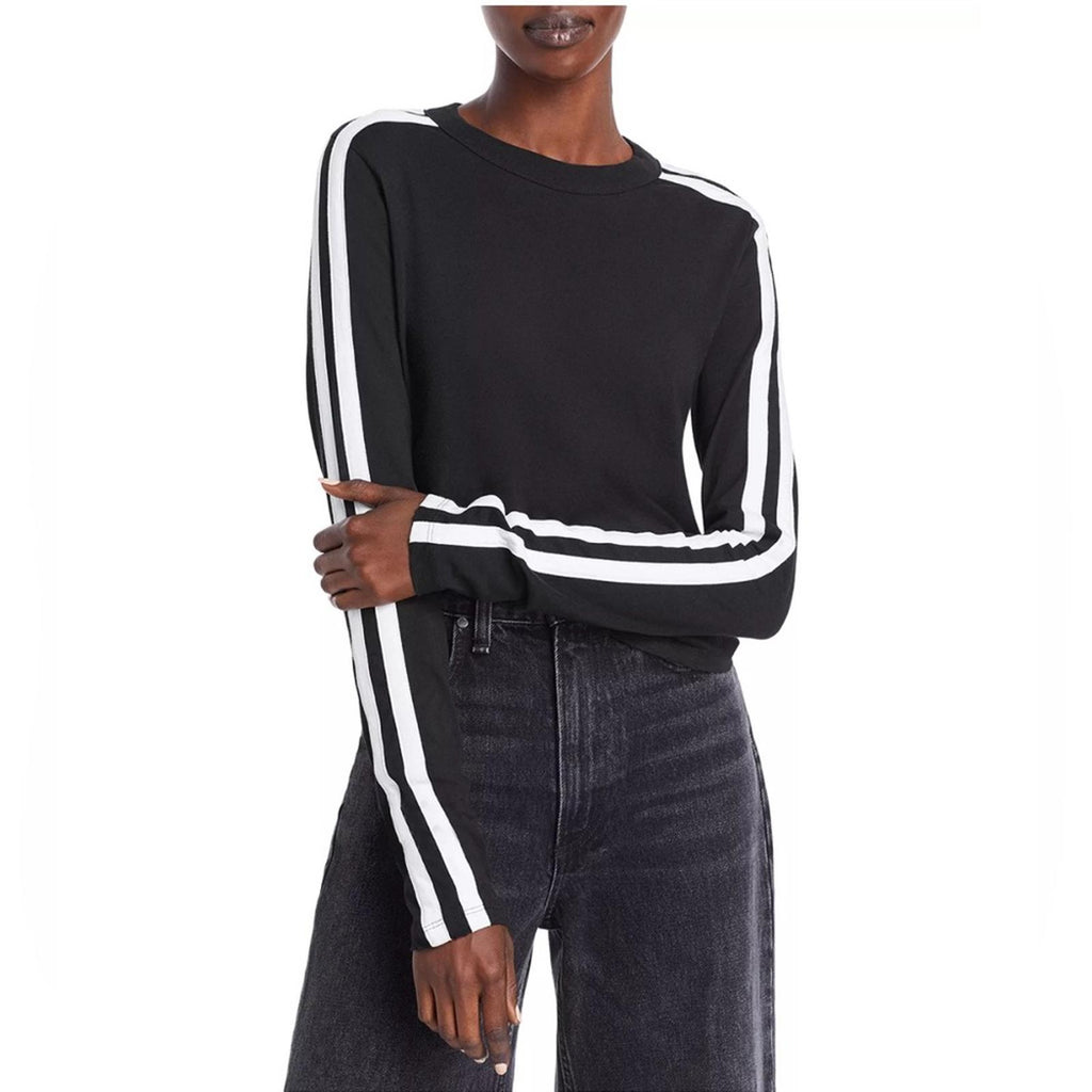 n:philanthropy Caia Striped-Sleeve Tee Long Sleeve, Size S New w/Tag