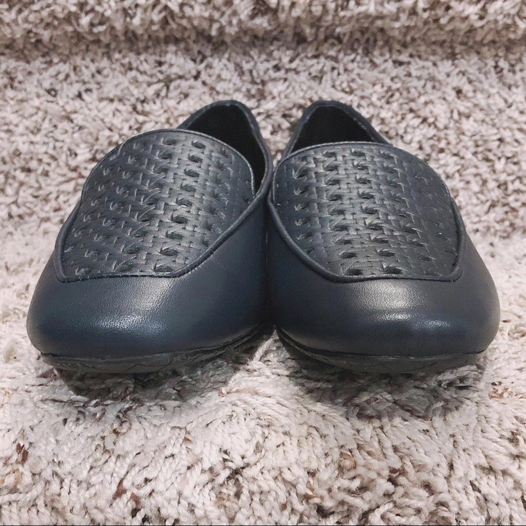 NEW Donald J.Pliner Honey Leather Loafers in Navy, Size 8 No Box Retail $198