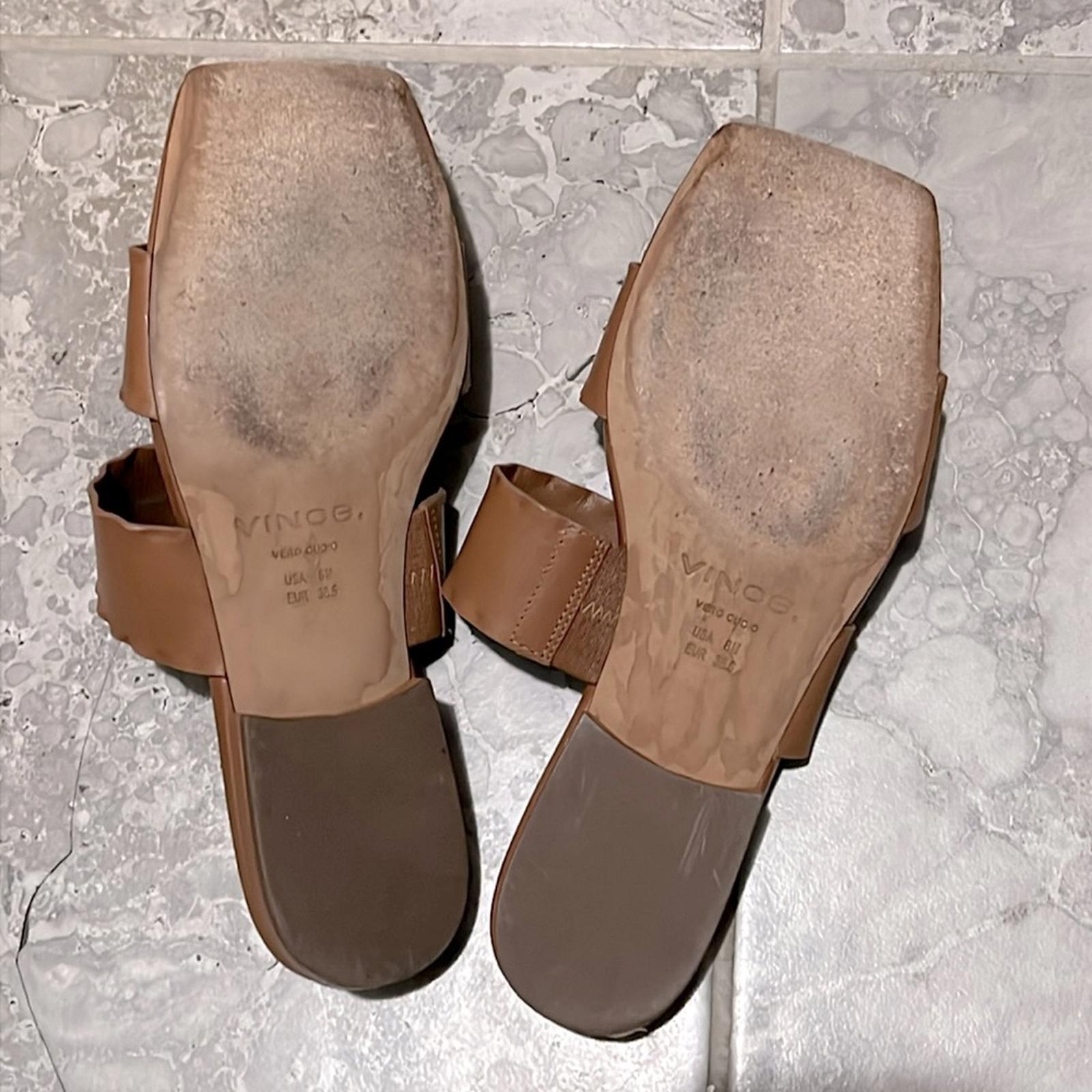 Vince Zofi Mafalda Square Toe Slip On Sandals, EXCELLENT, Size 8