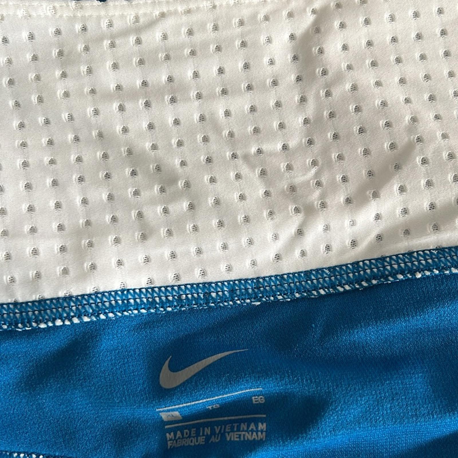 Nike Striped High Waisted Bikini Bottoms, Blue & White Size XL New w/Tag