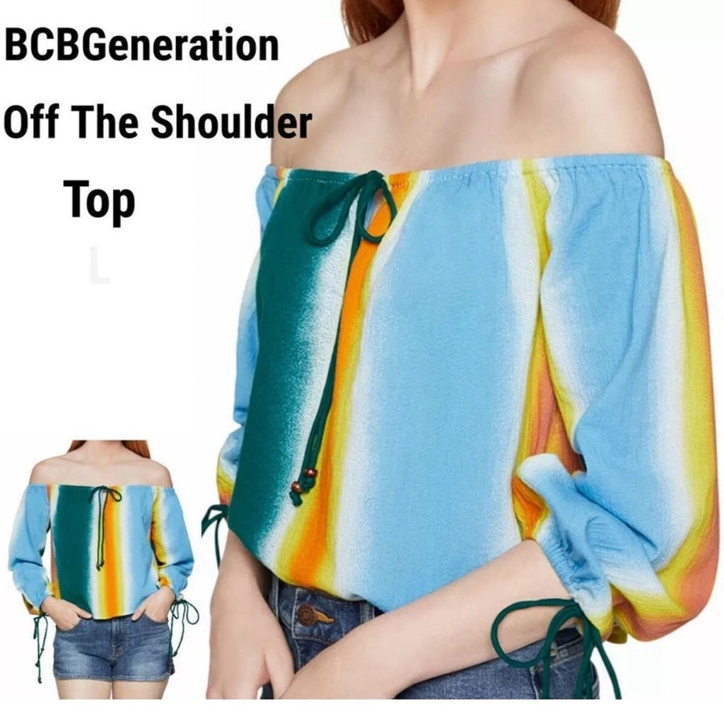 BCBGeneration Faded Stripe Top, Size XL EXCELLENT