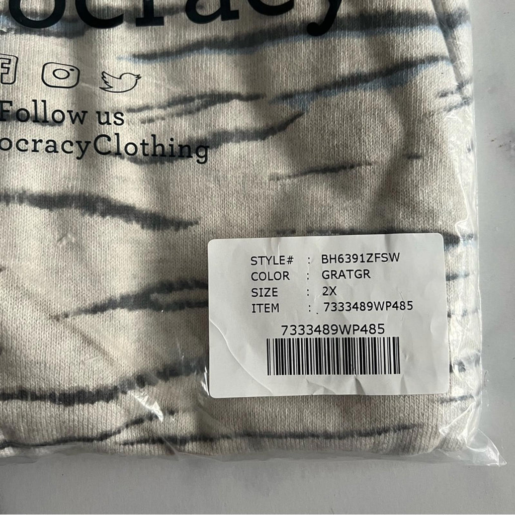 NEW Democracy Zebra Print Sweater w/Pockets, Plus Size 2X New w/Tag in Packaging