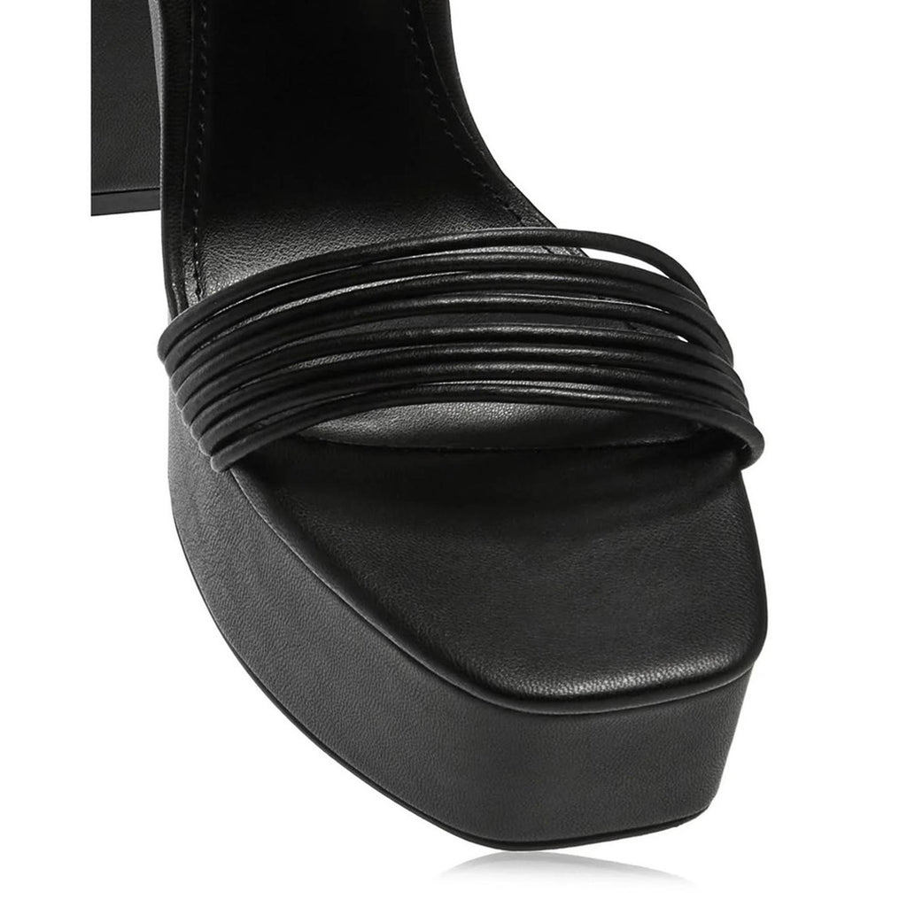 Aqua SWEET Faux Leather Square Toe Block Heel Sandals, Size 8.5, NEW in Box