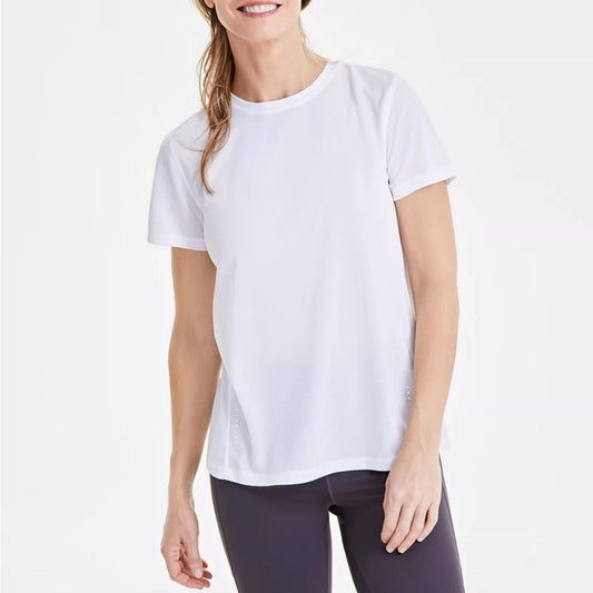 ID-Ideology Birdseye Mesh T-Shirt in White, Size S New w/Tag