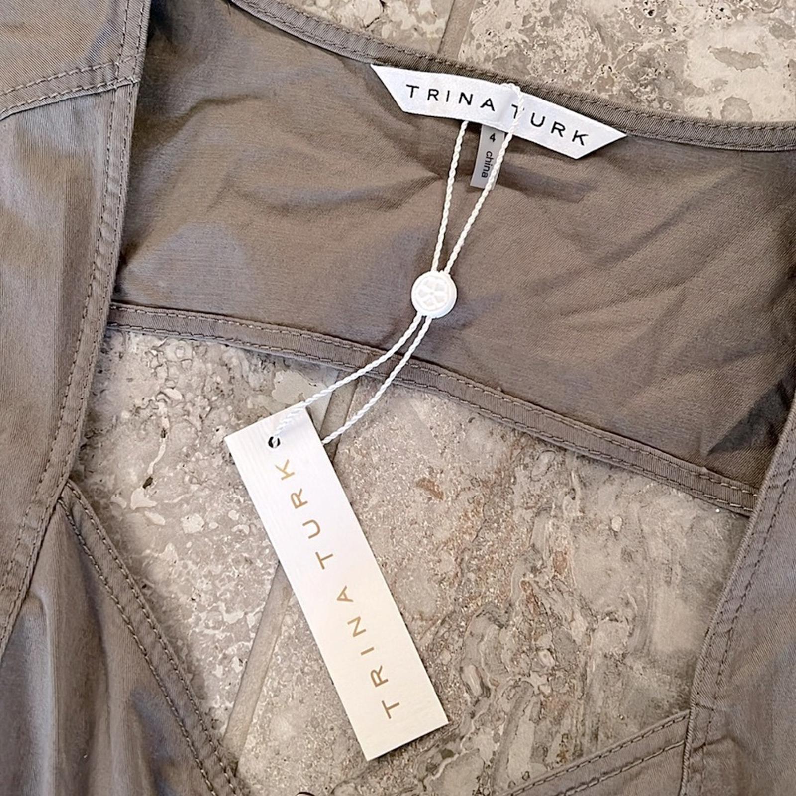 Trina Turk OLIVE Romper Finley Zip Front, Size 4 New w/Tag