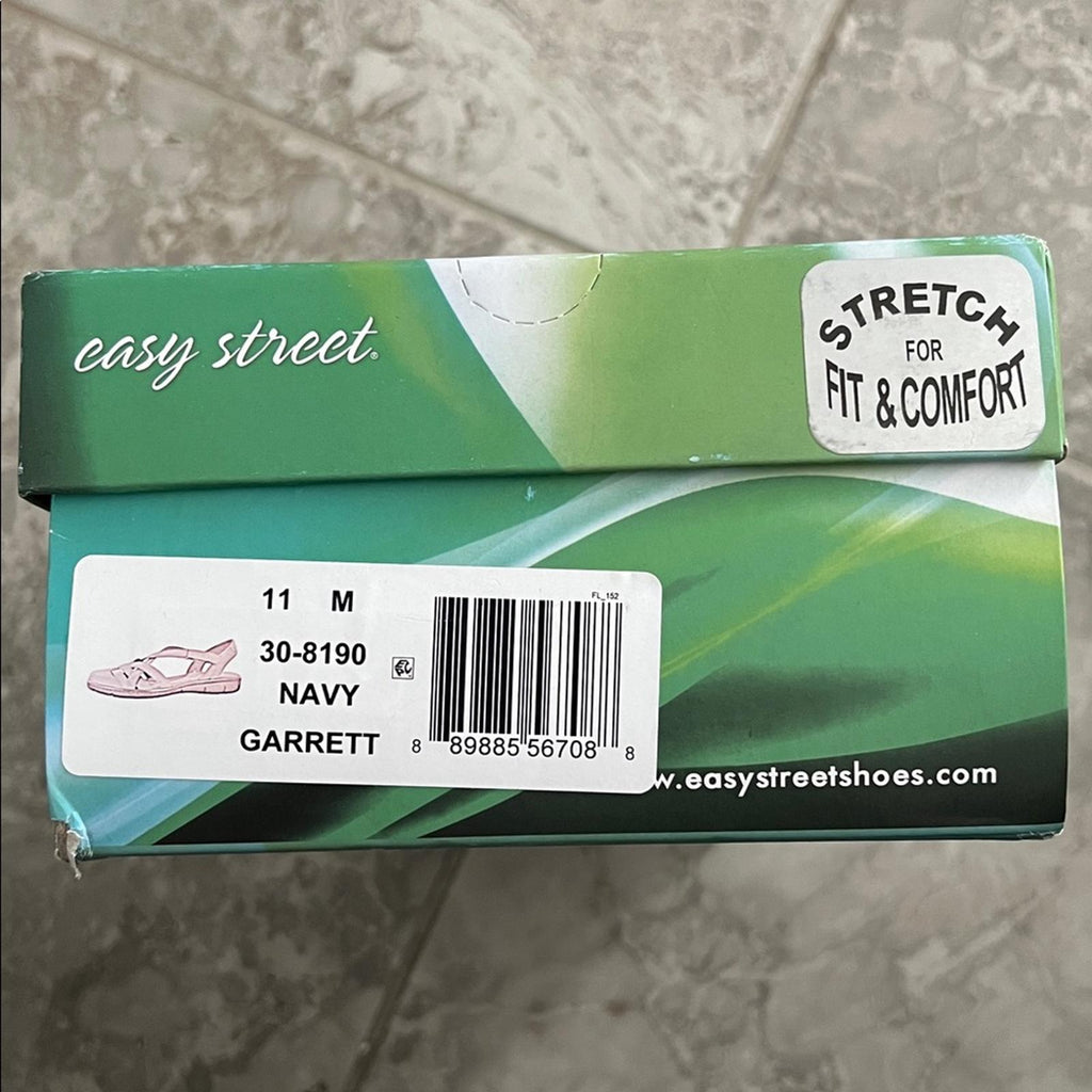 Easy Street Garrett Navy Sandals, Size 11, New in Box