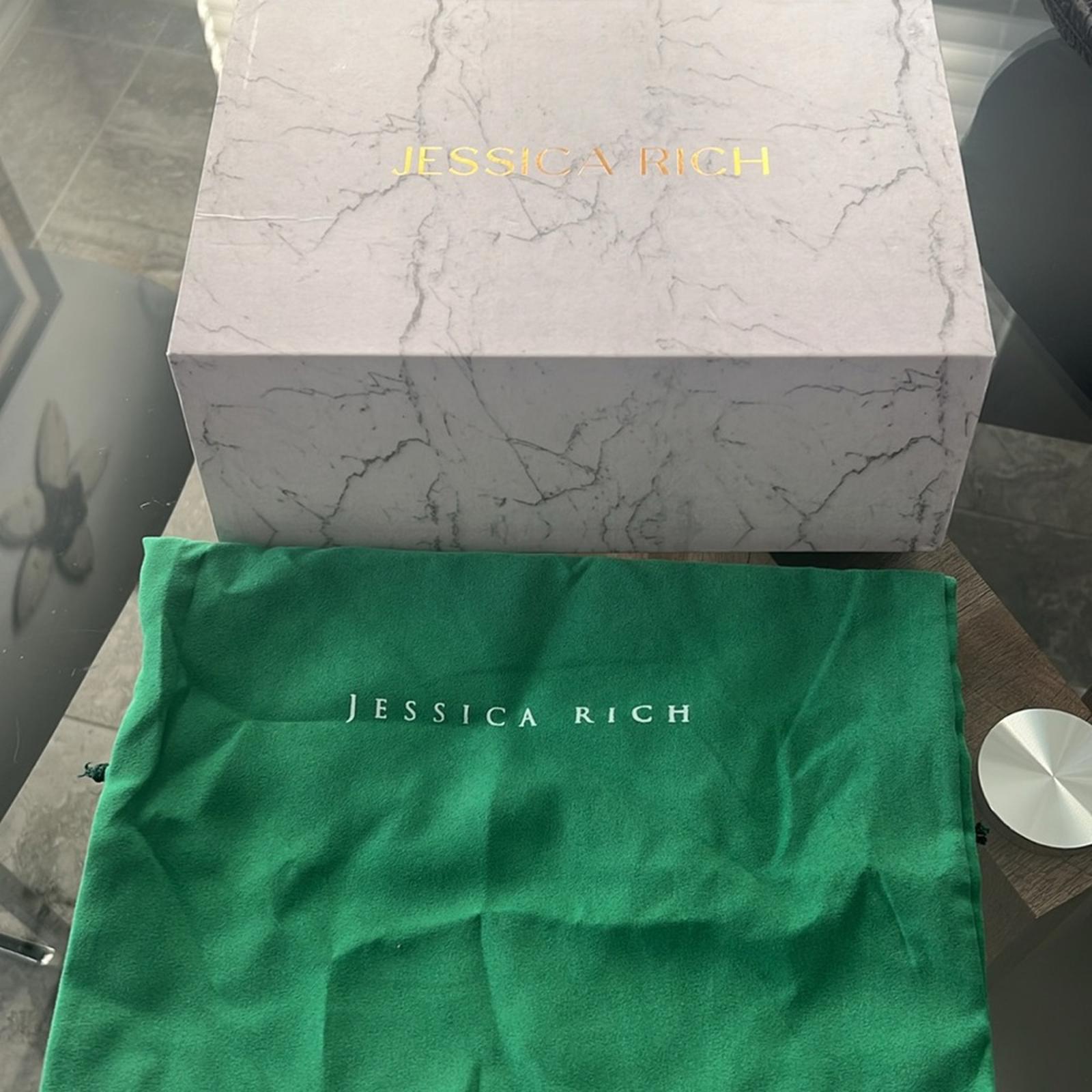 Jessica Rich Fancy Stiletto Clear Vinyl Pumps, Gold Size 39 New in Box + DustBag