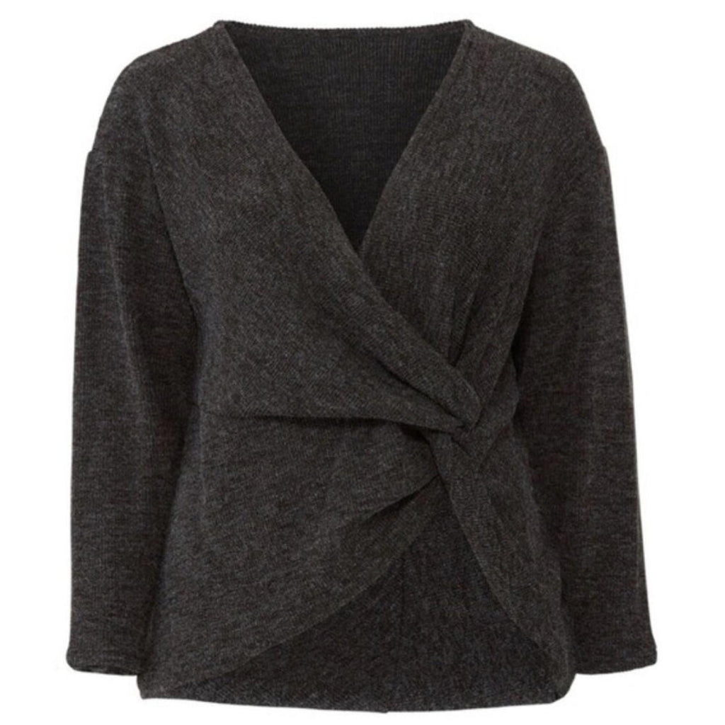 Rachel Roy ARMY Leigha Twist Front Sweater, Surplice V-Neck Size L New w/Tag