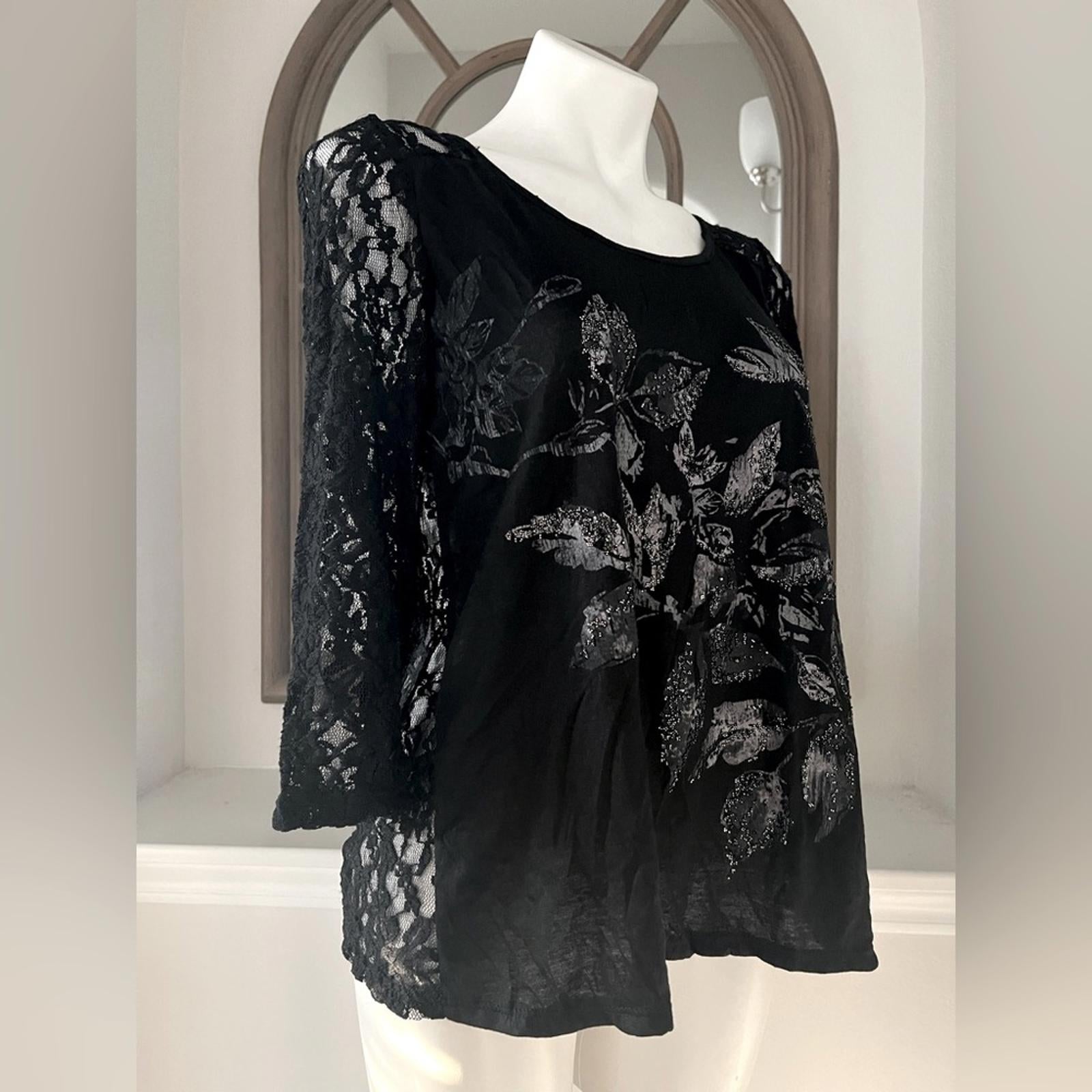 Buckle’s Daytrip Black Lace Top, Size M New w/Tag
