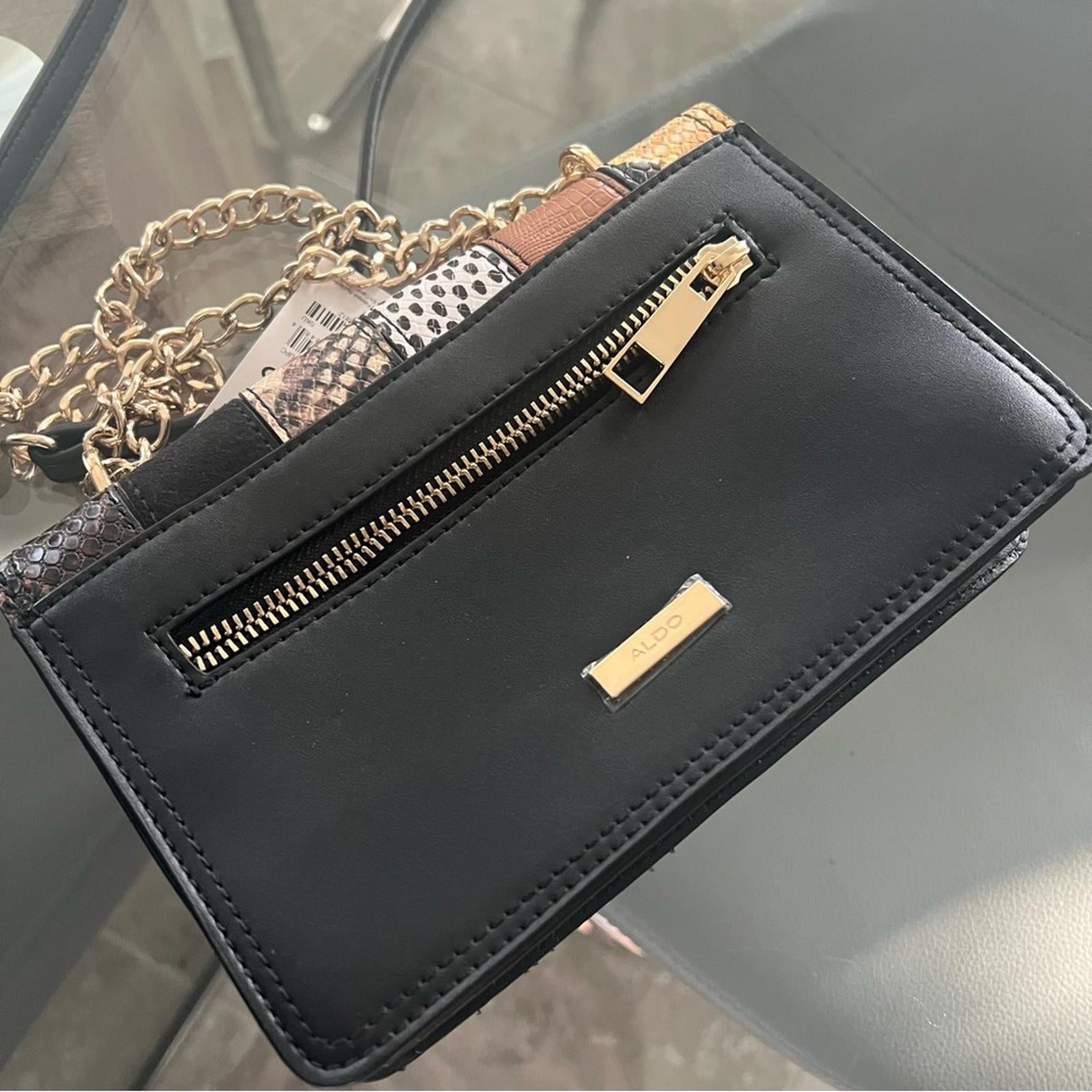 ALDO Lovowia Crossbody with Chain Shoulder Strap in Snake Multi, New w/Tag