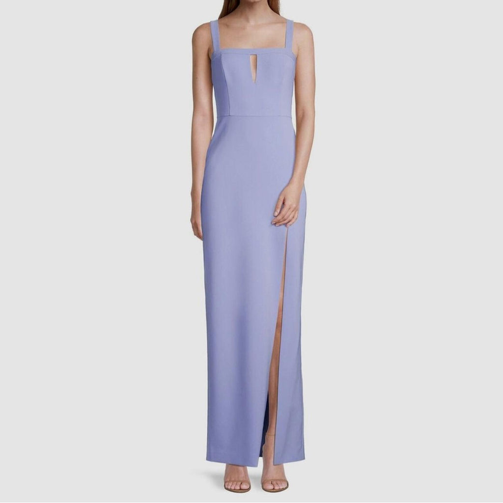 Aidan Mattox Sleeveless Cutout Column Gown in Baby Blue, Size 4 EXCELLENT! $220