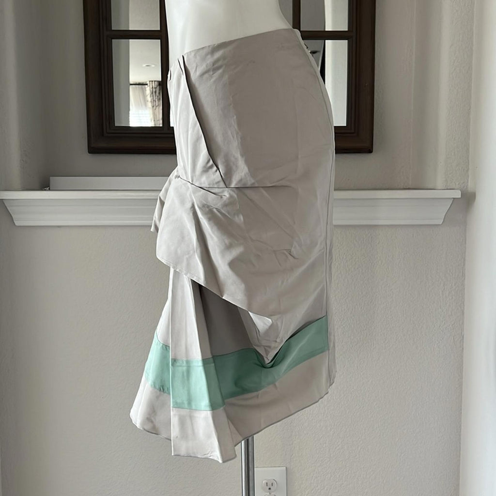 NEW Marc Jacobs Grey Pleated Detail Midi Skirt, Size 6 EXCELLENT!