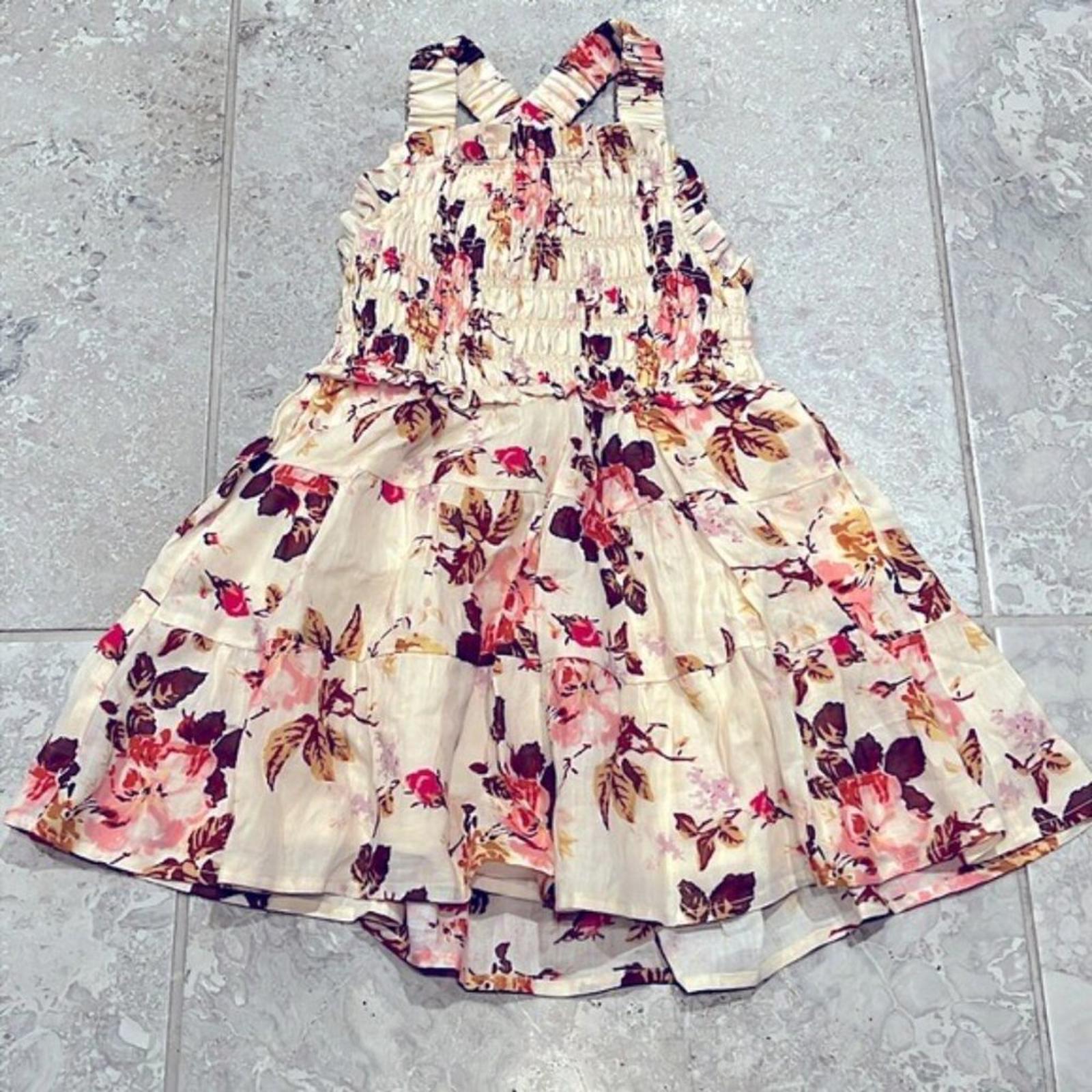 Sea New York Girls' Esme Smocked Dress in Cream Floral, Size 6Y New w/Tag