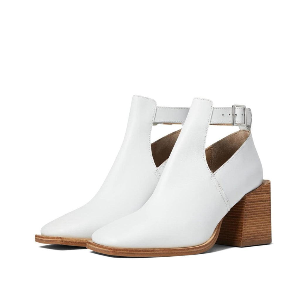 Free People Brady Buckle Booties in White, Size 38.5, New in Box