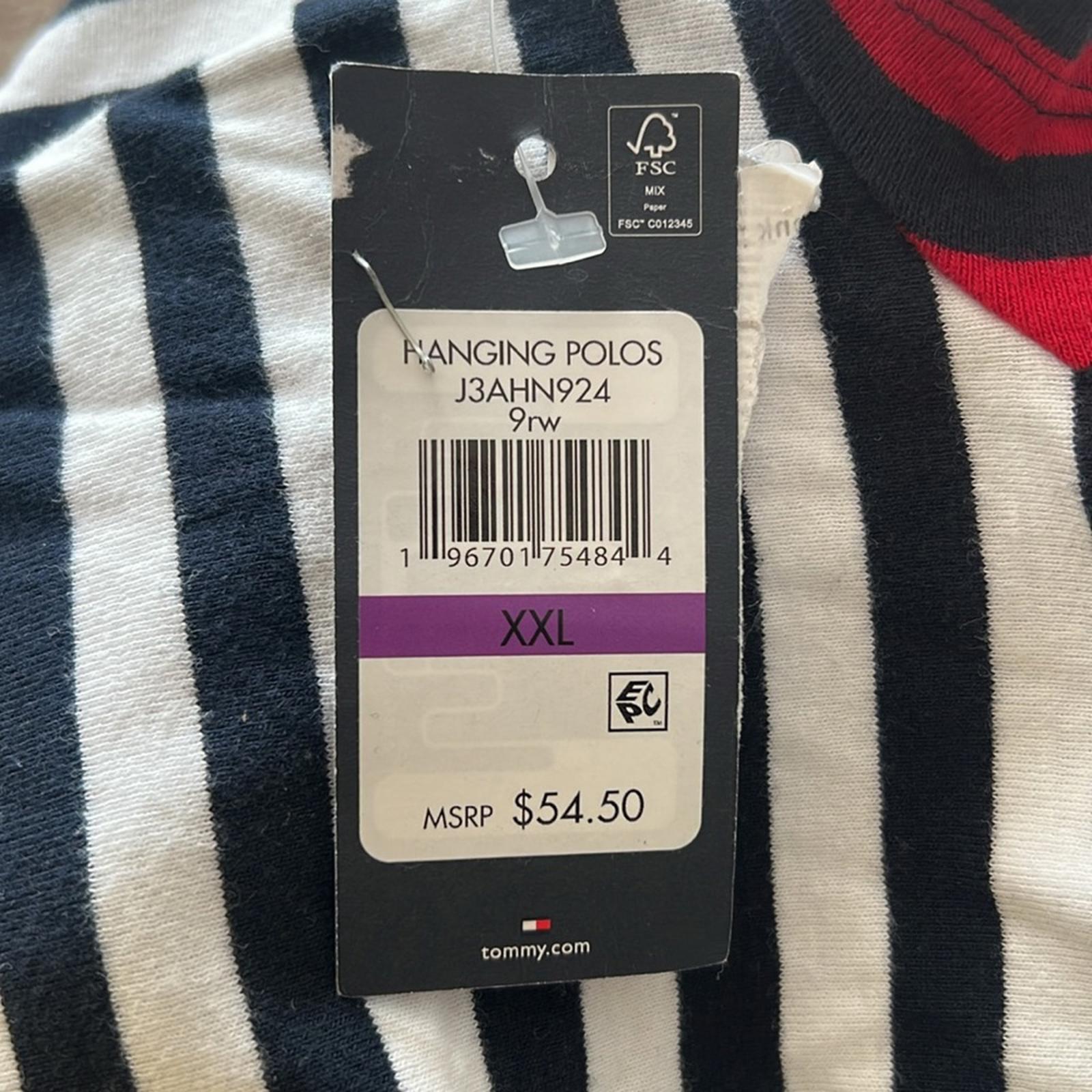 Tommy Hilfiger Colorblocked Striped Johnny Collar Polo Shirt Size XXL NWT