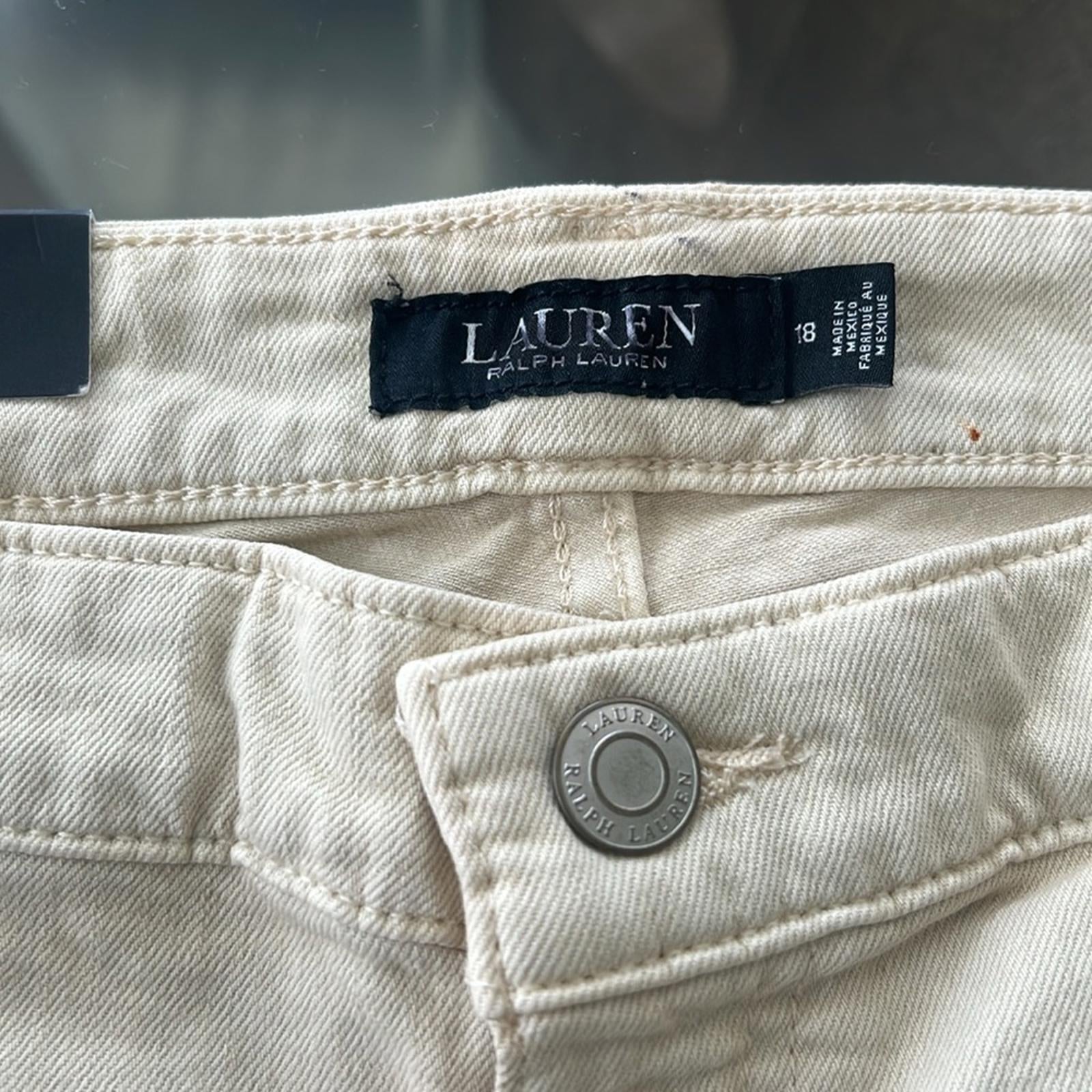 Lauren Ralph Lauren Curvy Mid-Rise Skinny Leg Jeans, Size 18, W34 L30 New w/Tag