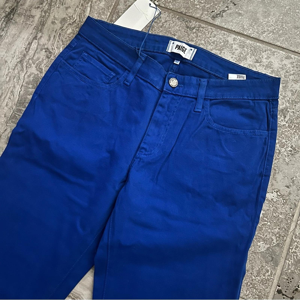 PAIGE Normandie Men’s 5 Pocket Electric Blue Jeans, Size 31, New w/Tag