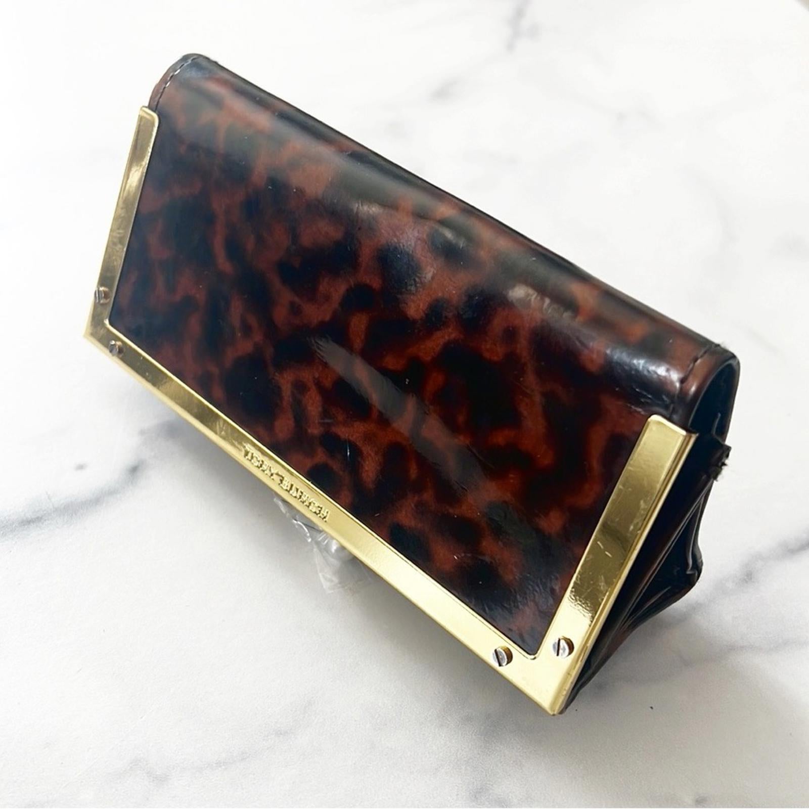 Tory Burch Tortoise Gold Tone Sunglasses Case